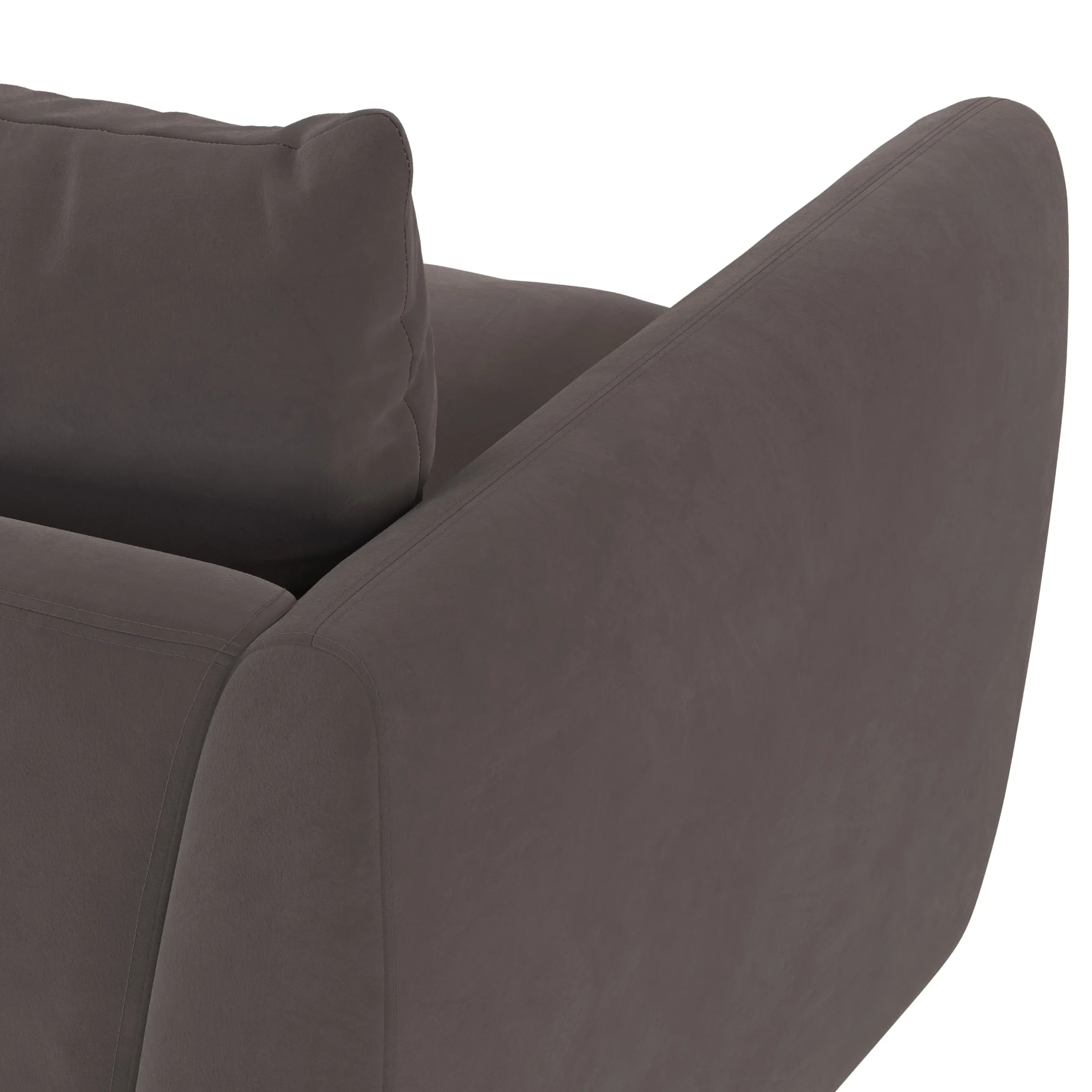 Leigh 131.5_ Velvet Modular Sofa - Hale Warm Gray - Image 8