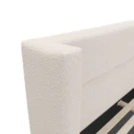 Calabri King Upholstered Bed - Ivory Wool Bouclé