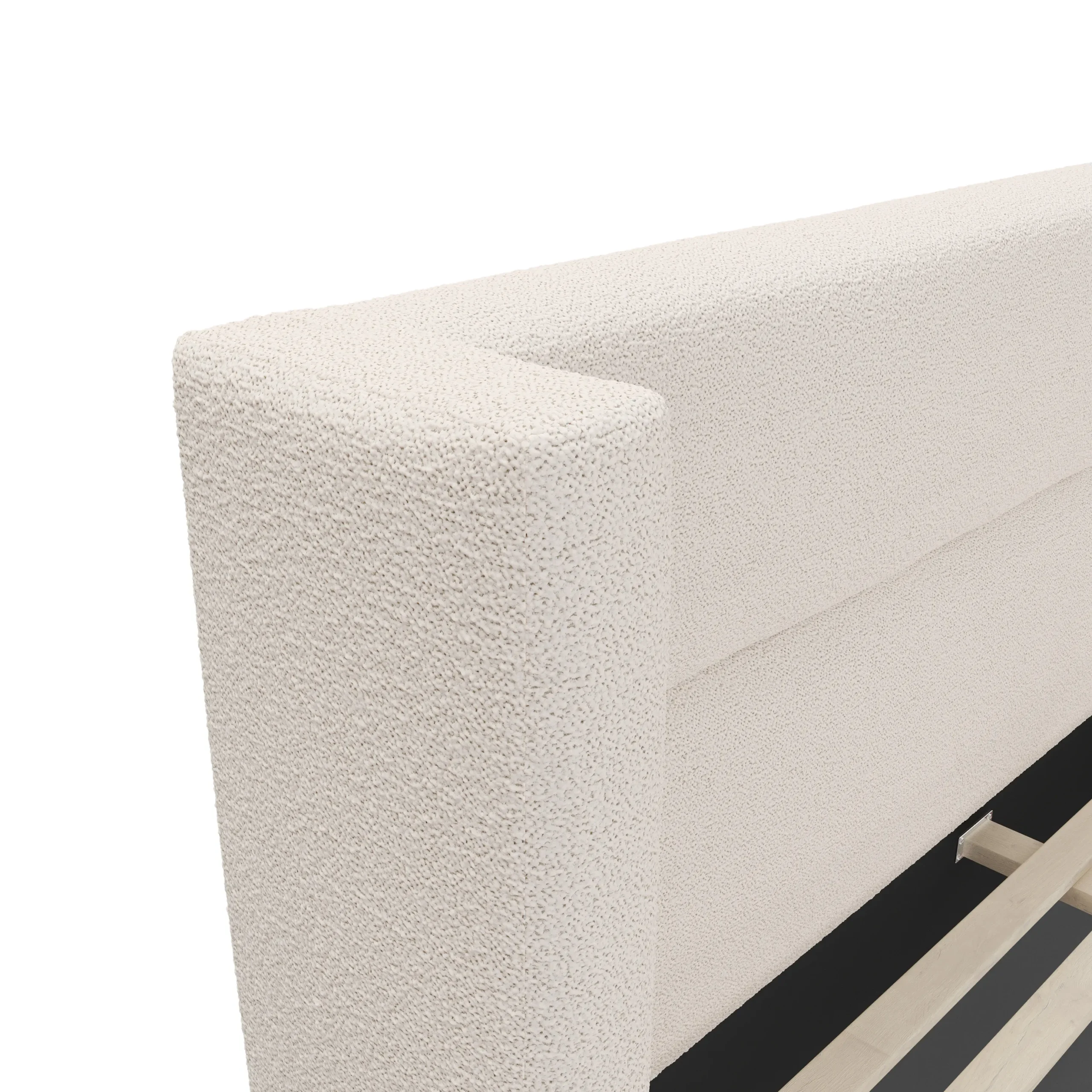 Calabri King Upholstered Bed - Ivory Wool Bouclé - Image 5