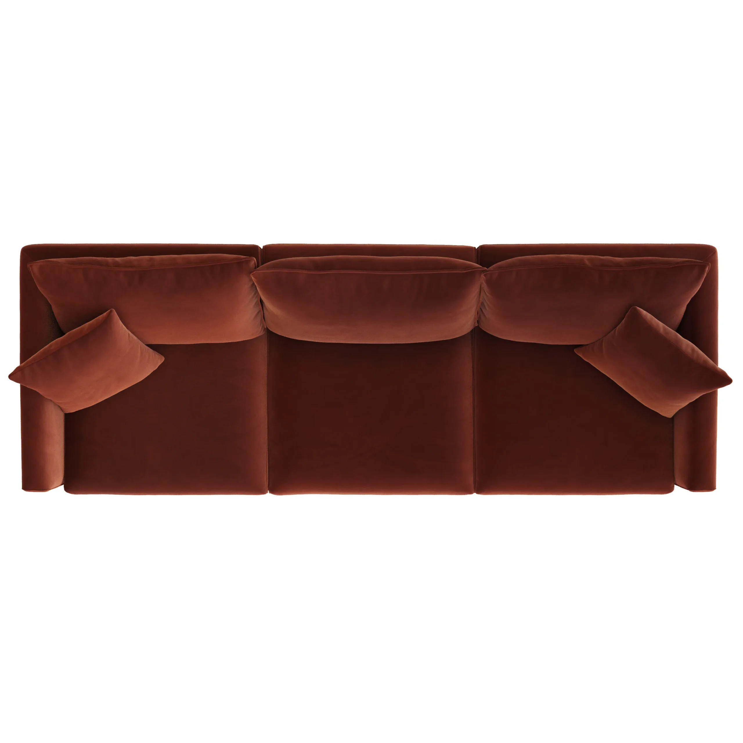 Lenae 104.5_ Velvet Modular Sofa - Hale Rust - Image 7