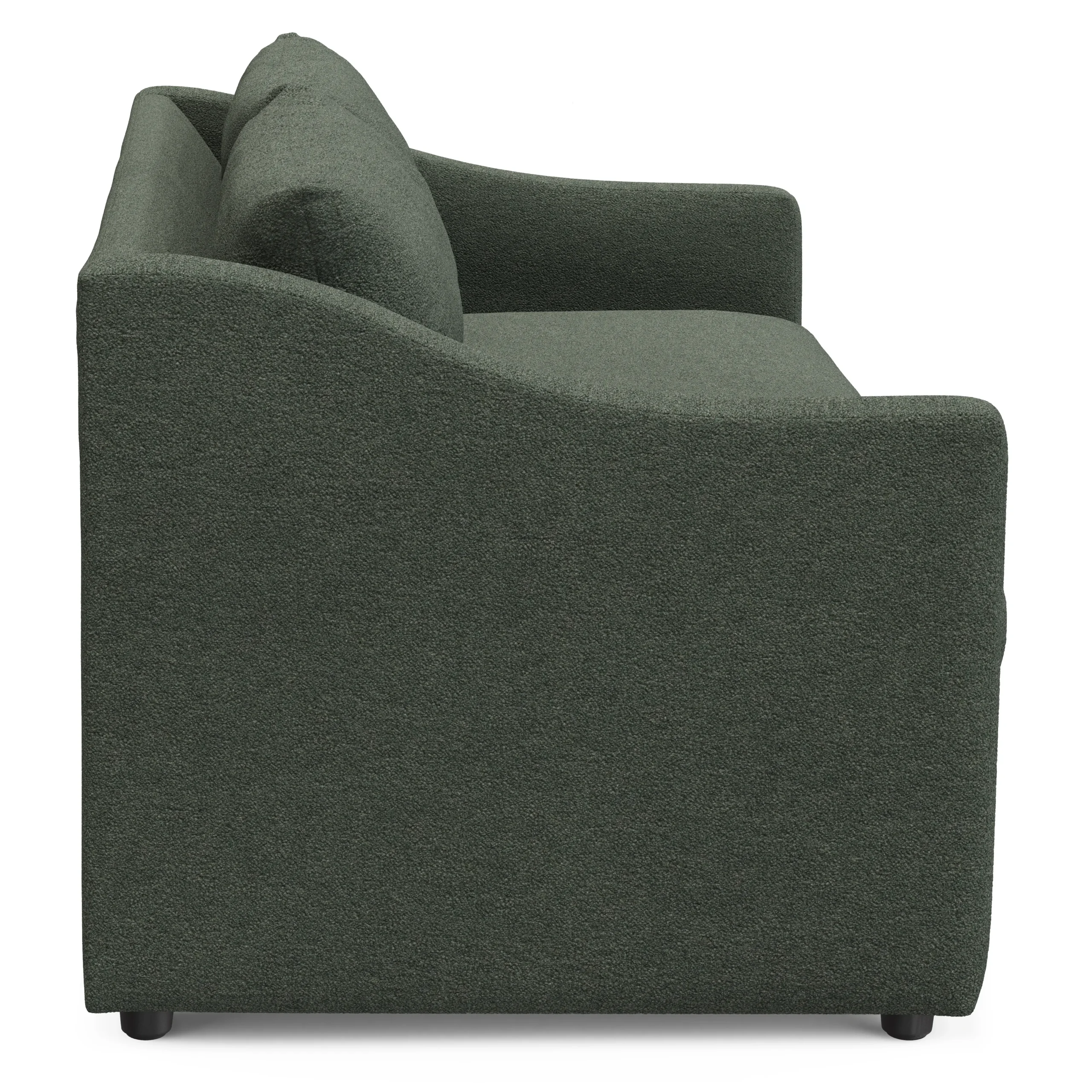 Landry 84.5_ Sofa Bed - Green Wool Bouclé - Image 9