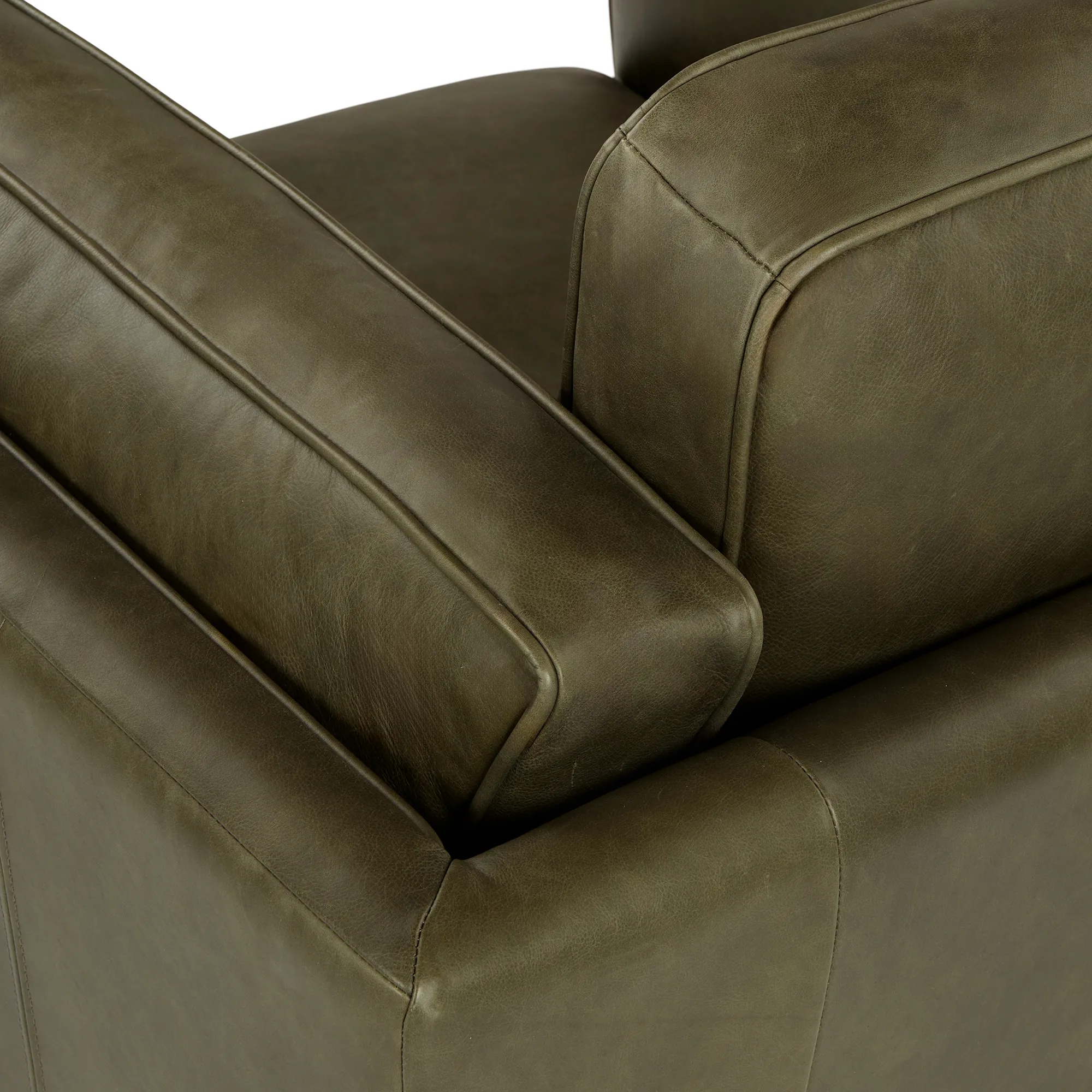 Timber 41_ Leather Lounge Chair - Charme Green - Image 6