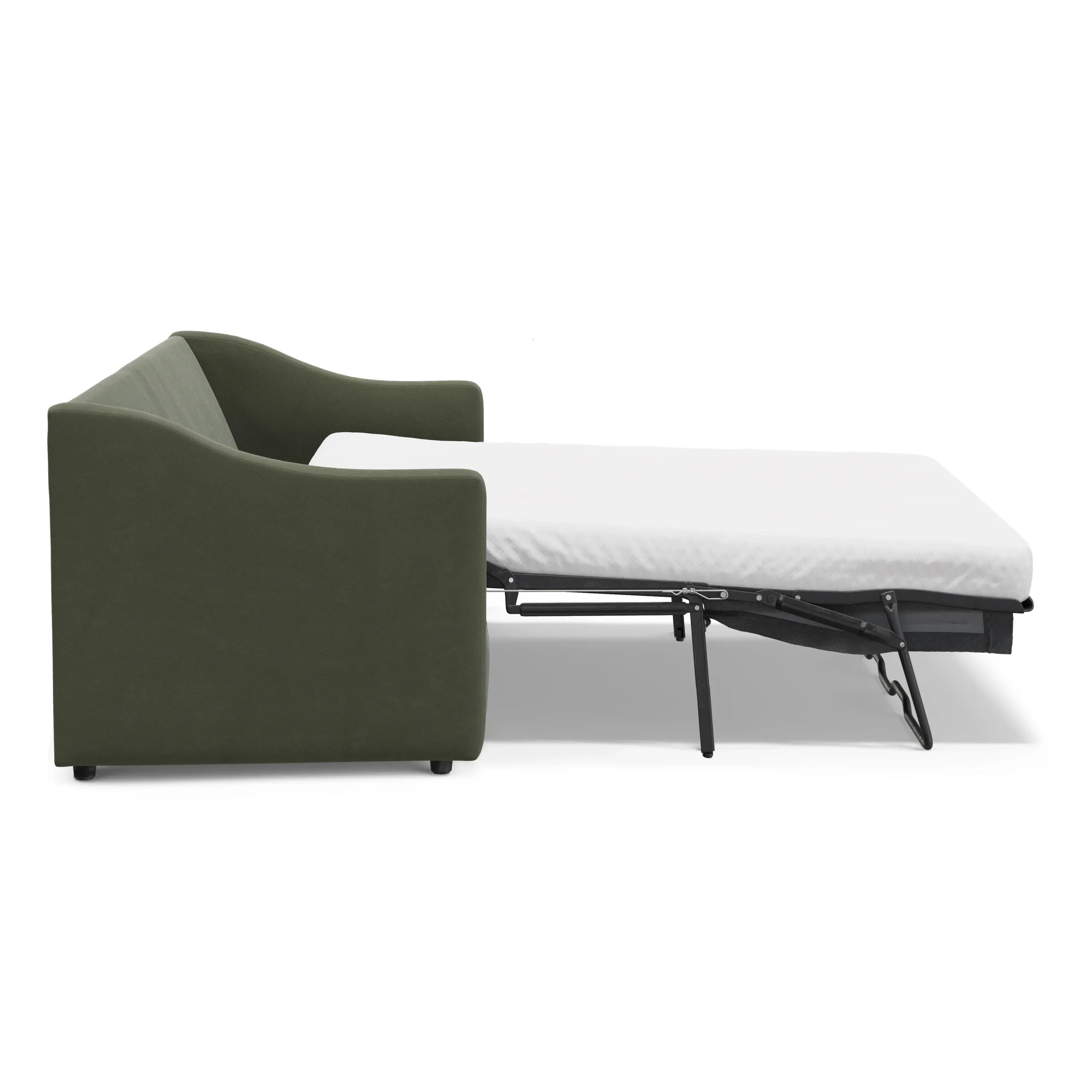 Landry 84.5_ Velvet Sofa Bed - Hale Fir Green - Image 7
