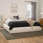 Cigar King Upholstered Storage Bed - Ankara Ivory