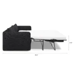 Leigh 86_ Sofa Bed - Napa Charcoal