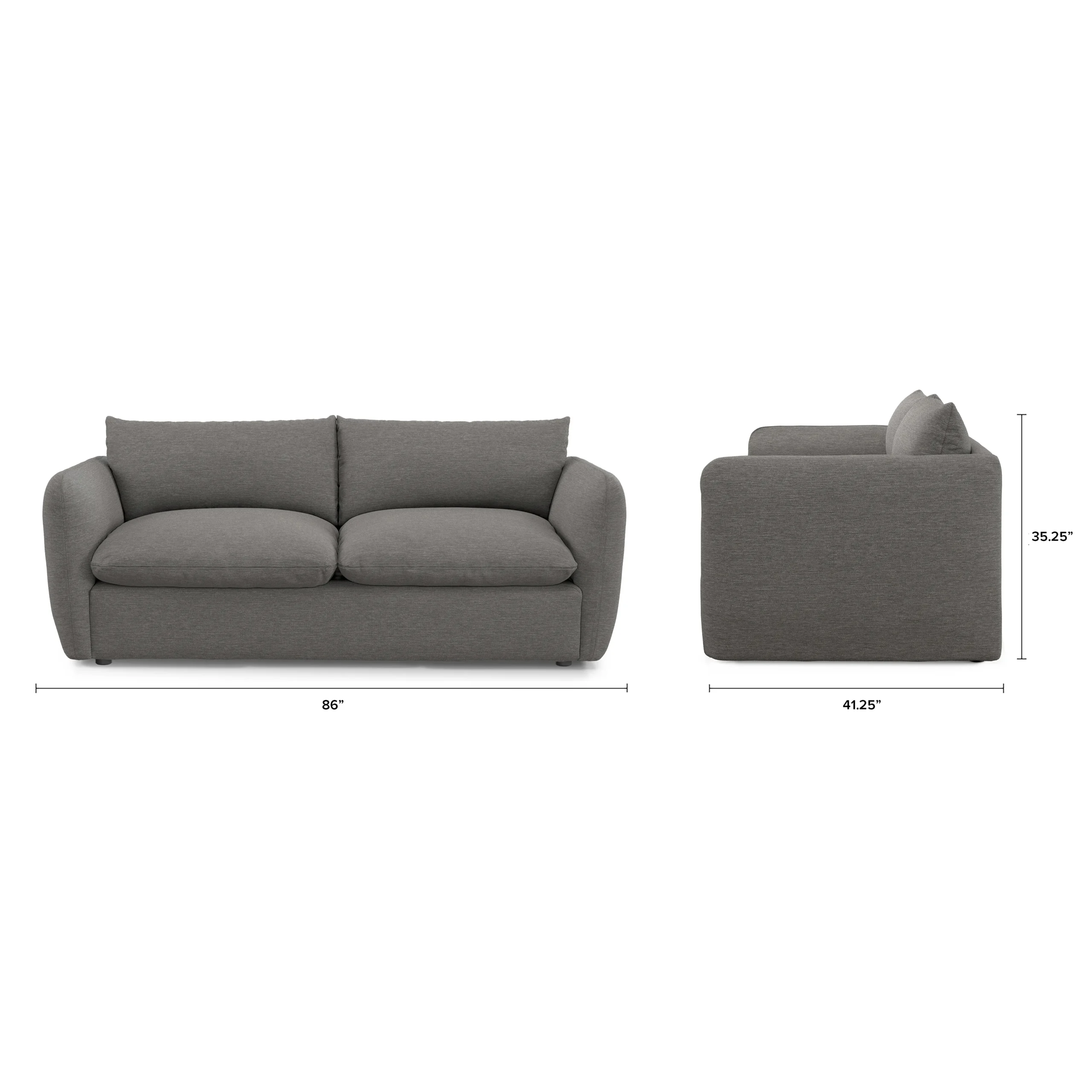Leigh 86_ Sofa Bed - Silver Gray - Image 10