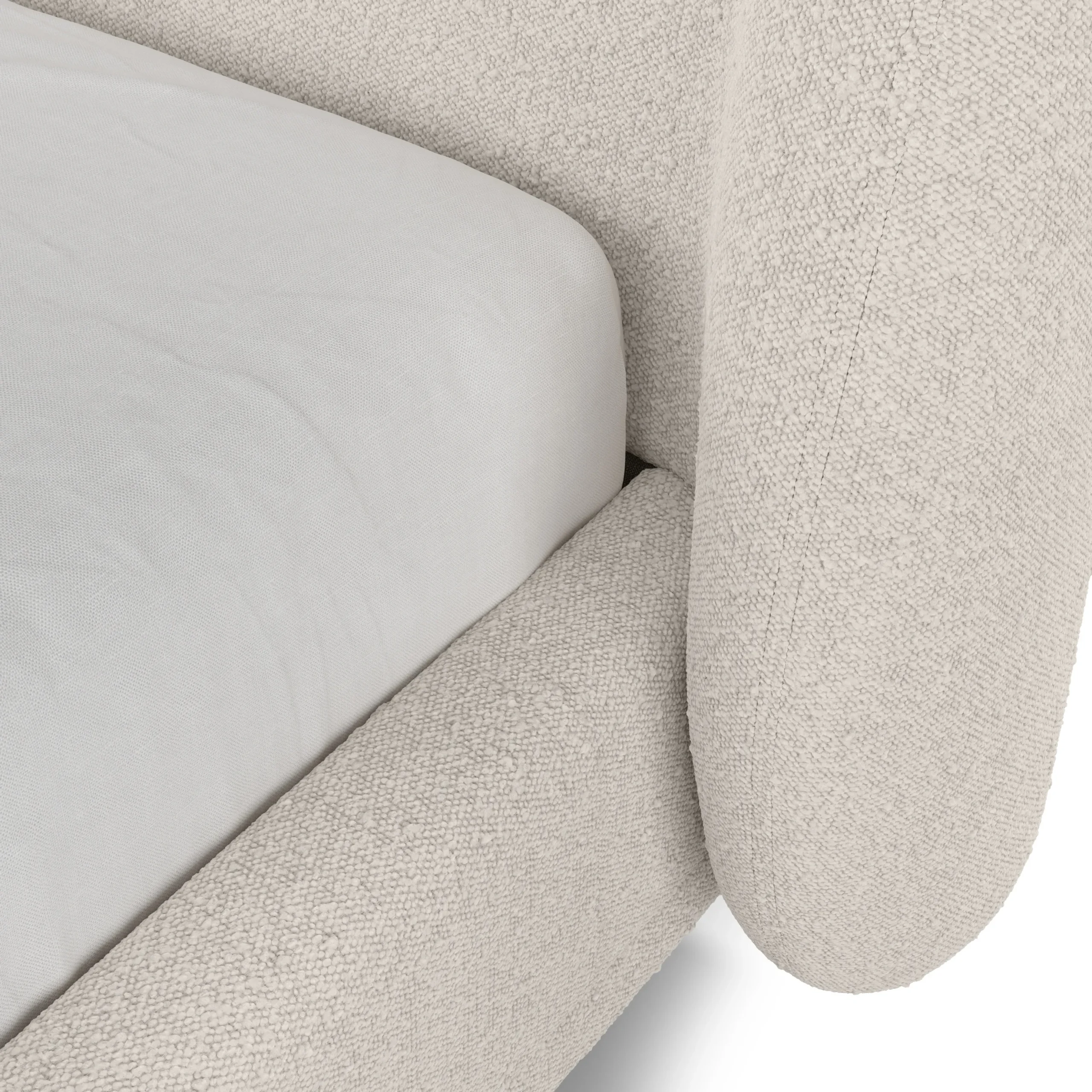 Kayra King Upholstered Bed - Ivory Bouclé - Image 10