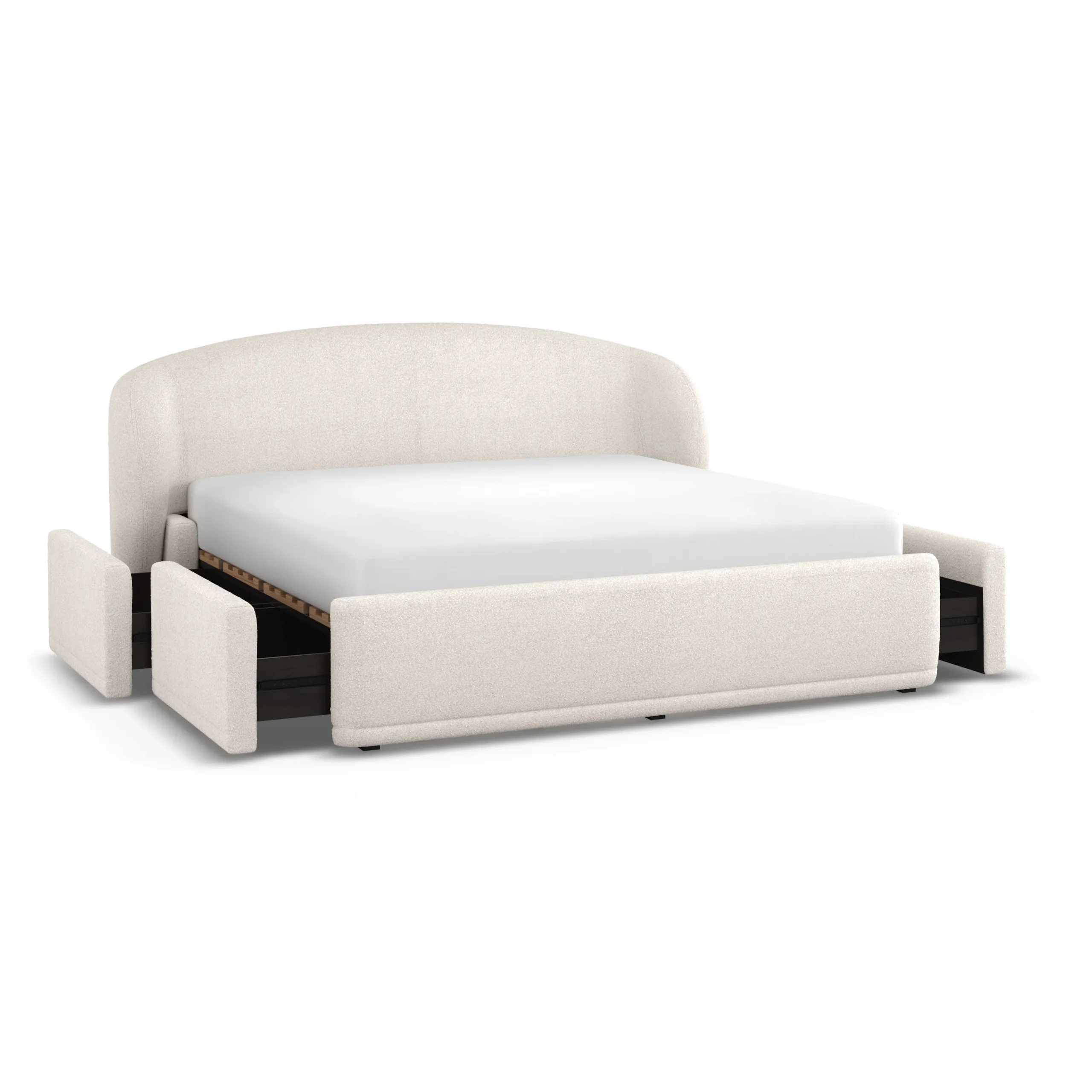 Kayra King Upholstered Storage Bed - Ivory Bouclé - Image 15
