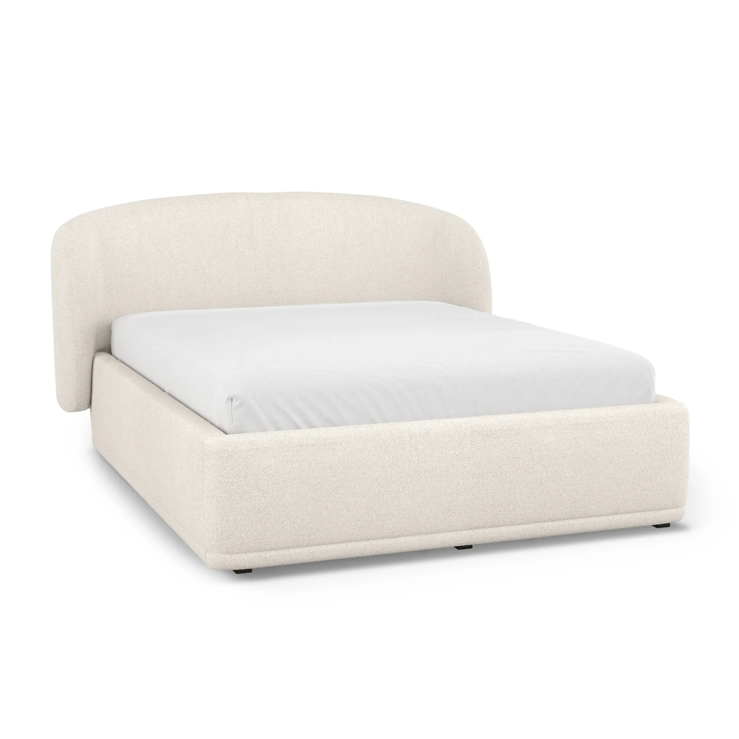 Kayra Queen Upholstered Storage Bed - Ivory Bouclé - Image 14