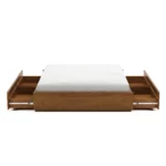 Leif Queen Platform Storage Bed - Smoked Oak