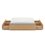 Leif Queen Platform Storage Bed - White Oak