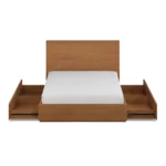 Leif Queen Storage Bed - Smoked Oak
