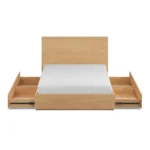 Leif Queen Storage Bed - White Oak