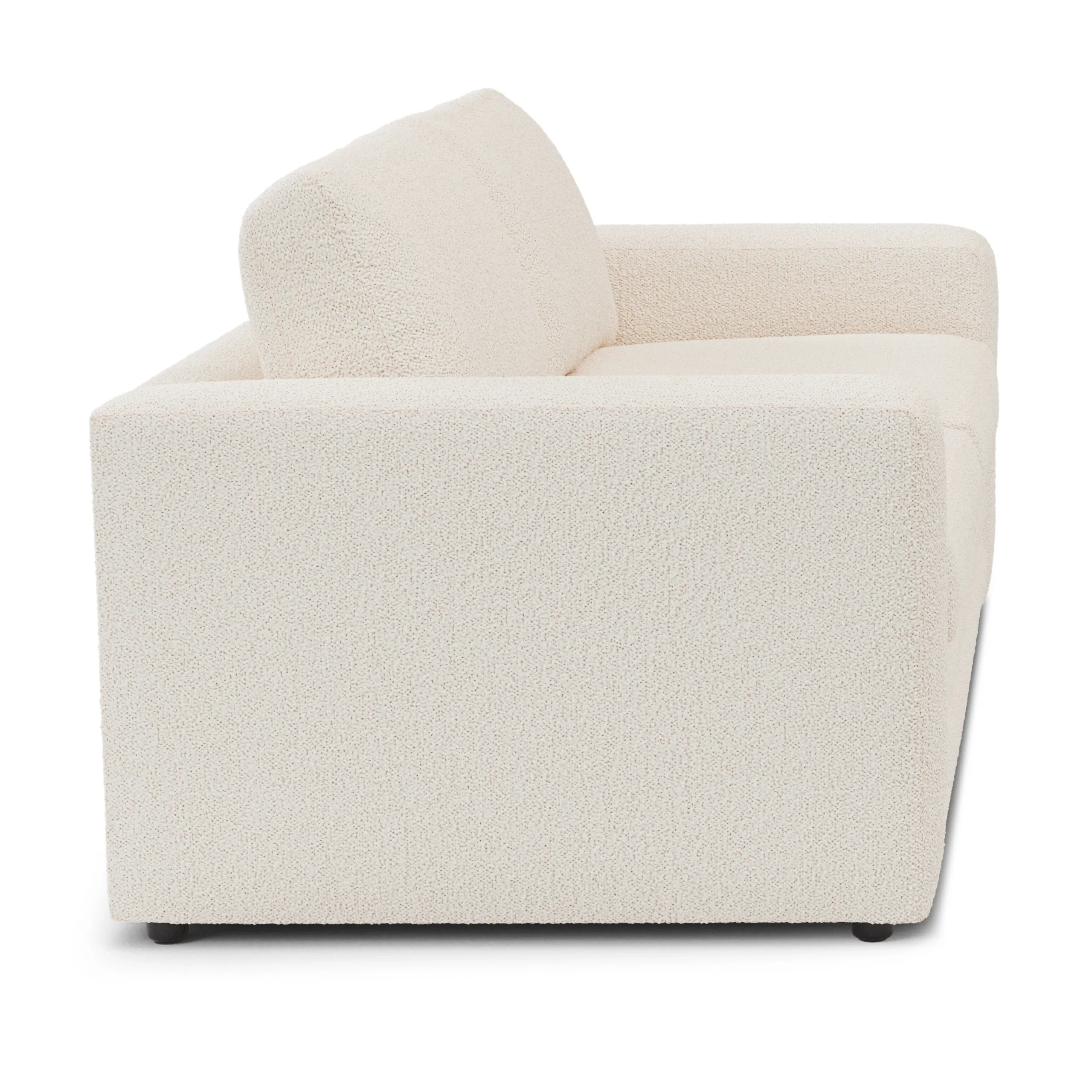 Riley 84_ Sofa Bed - Ivory Wool Bouclé - Image 7