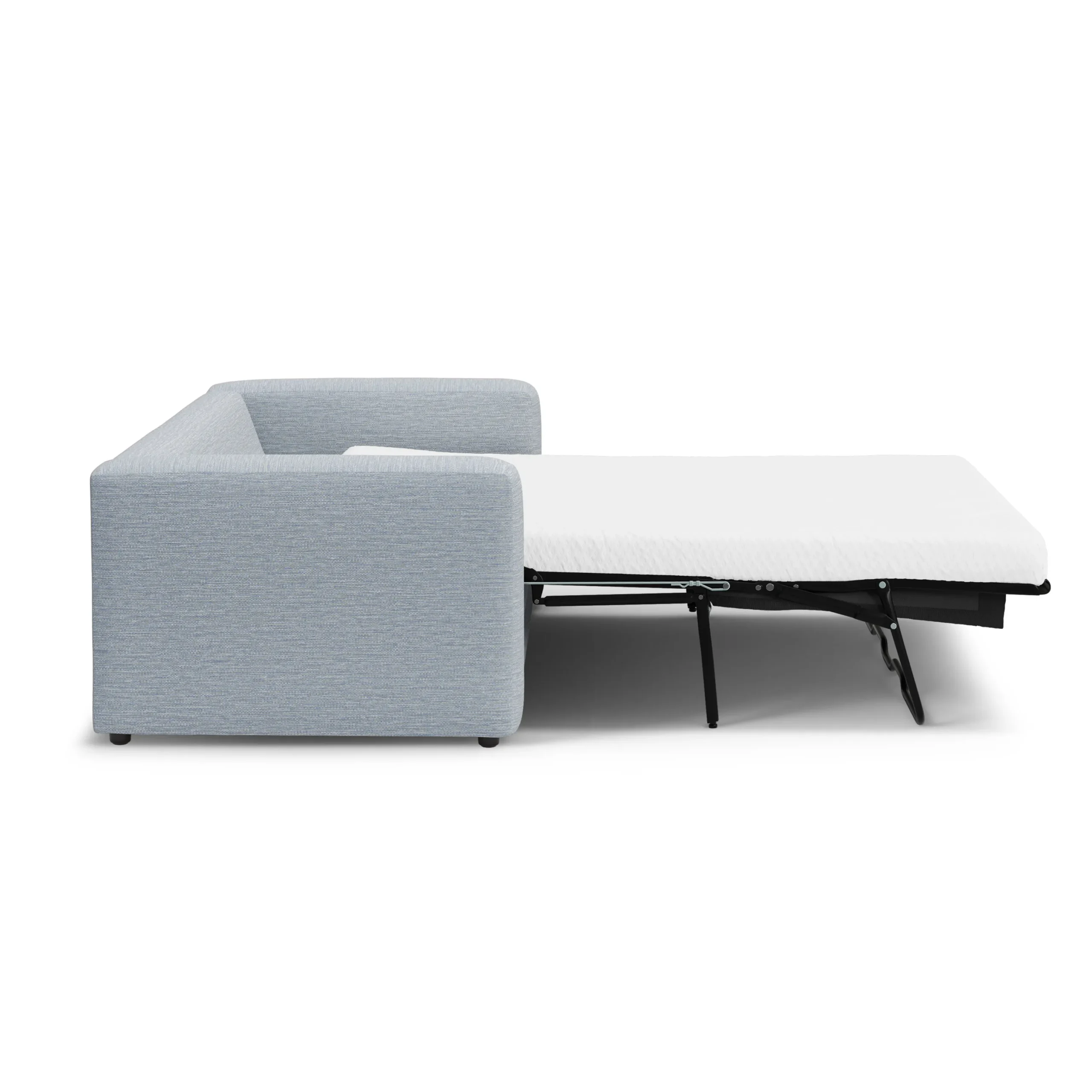 Riley 84_ Sofa Bed - Silver Light Blue - Image 7