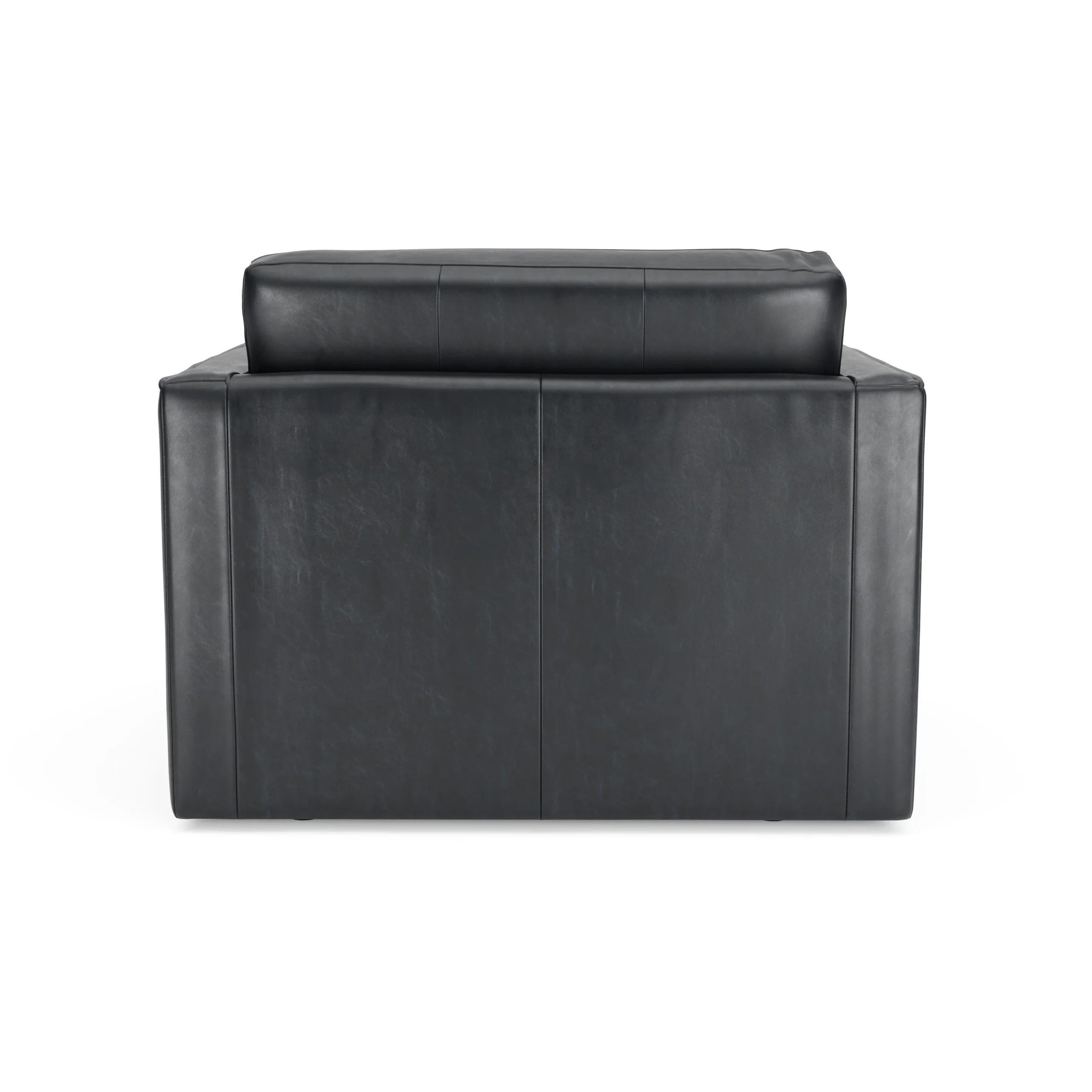 Sven 45.5_ Tufted Leather Sleeper Chair - Oxford Black - Image 7