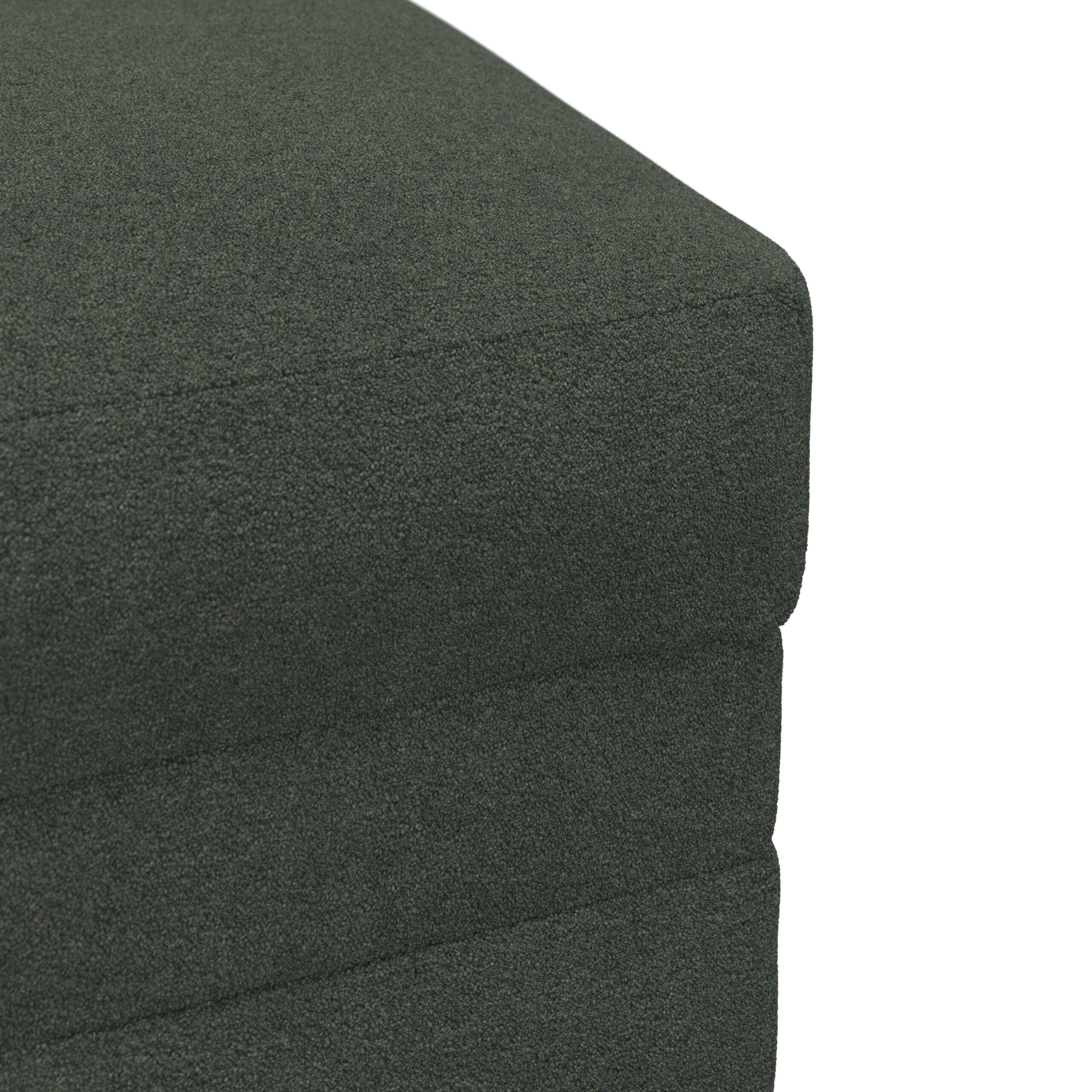 Riley 28_ Ottoman - Green Wool Bouclé - Image 4