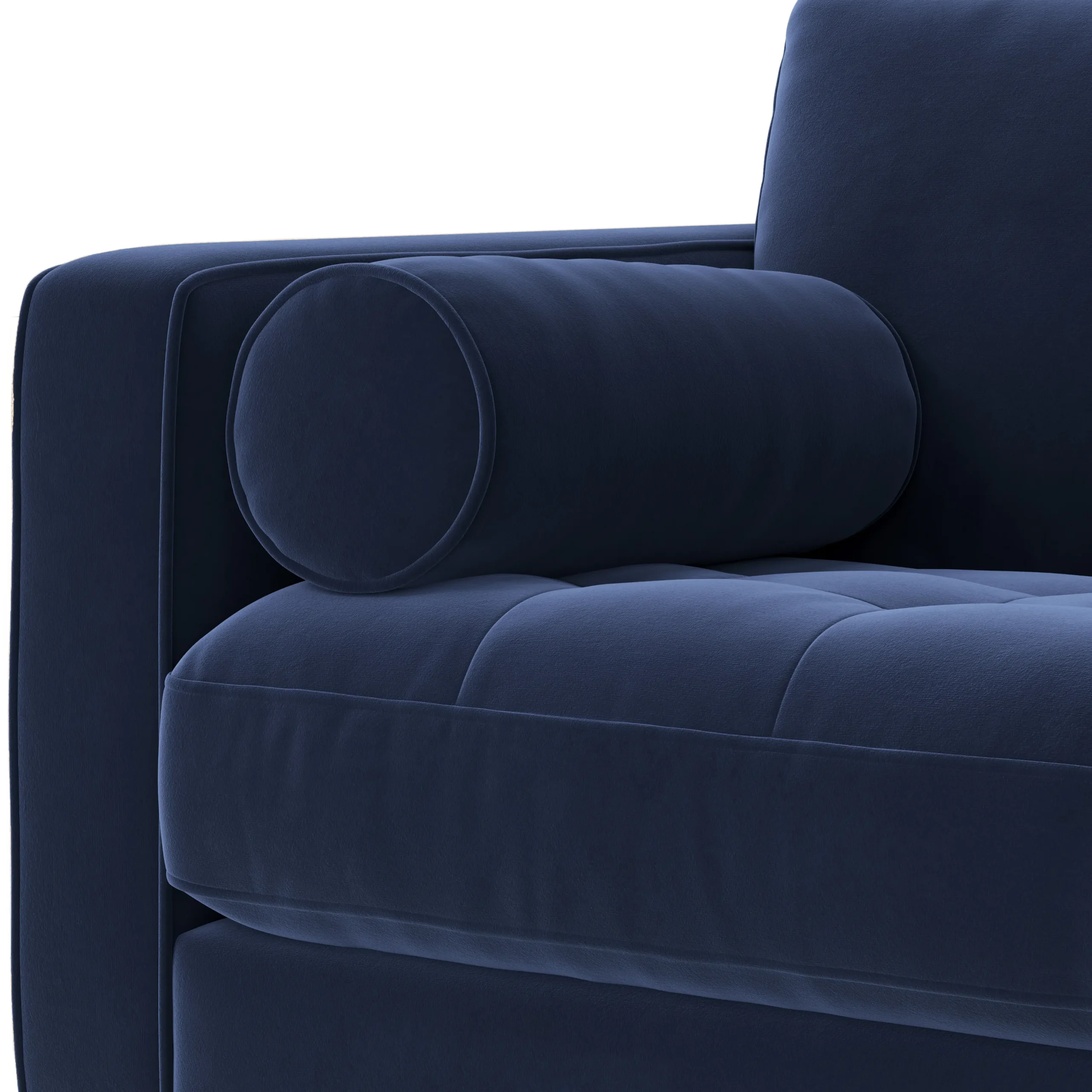 Sven 107_ Tufted Velvet Corner Sectional - Plush Cascadia Blue - Image 8
