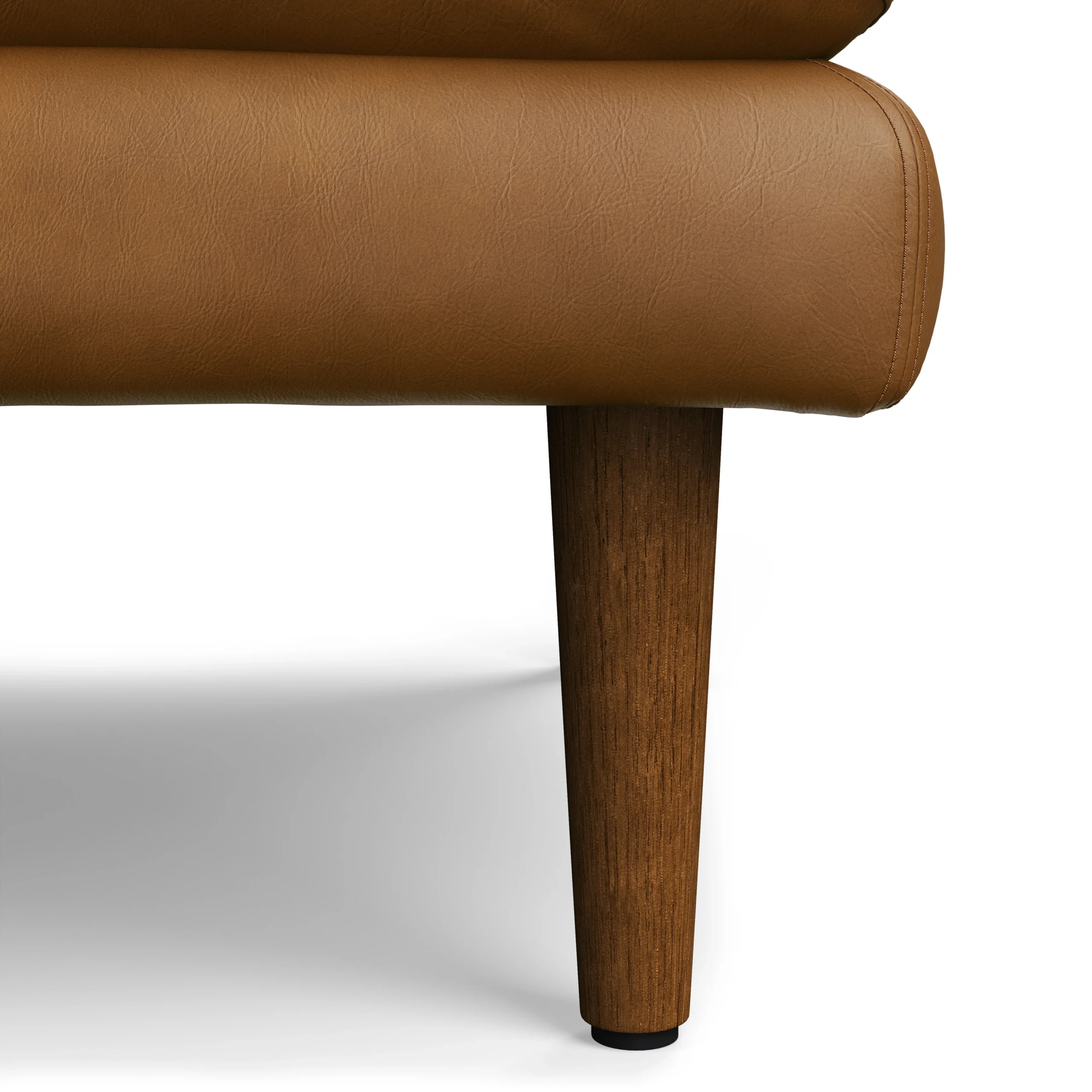 Burrard 29_ Leather Ottoman - Bella Caramel - Image 3