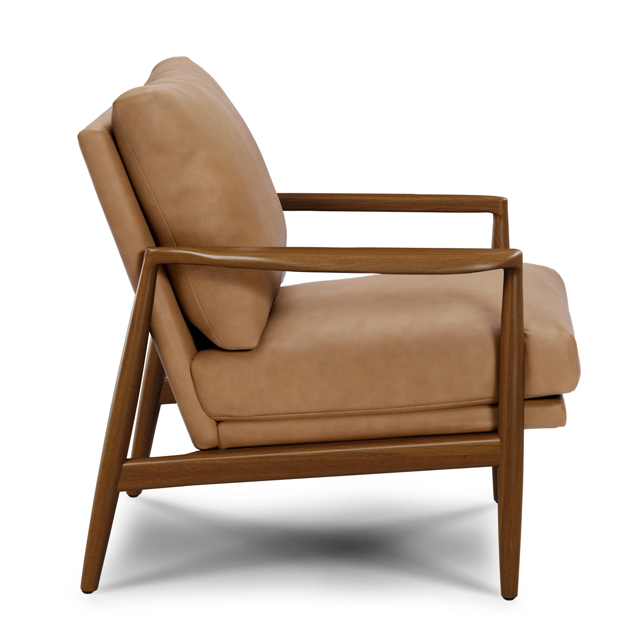 Bavel 26_ Leather Lounge Set - Walnut and Charme Tan - Image 12