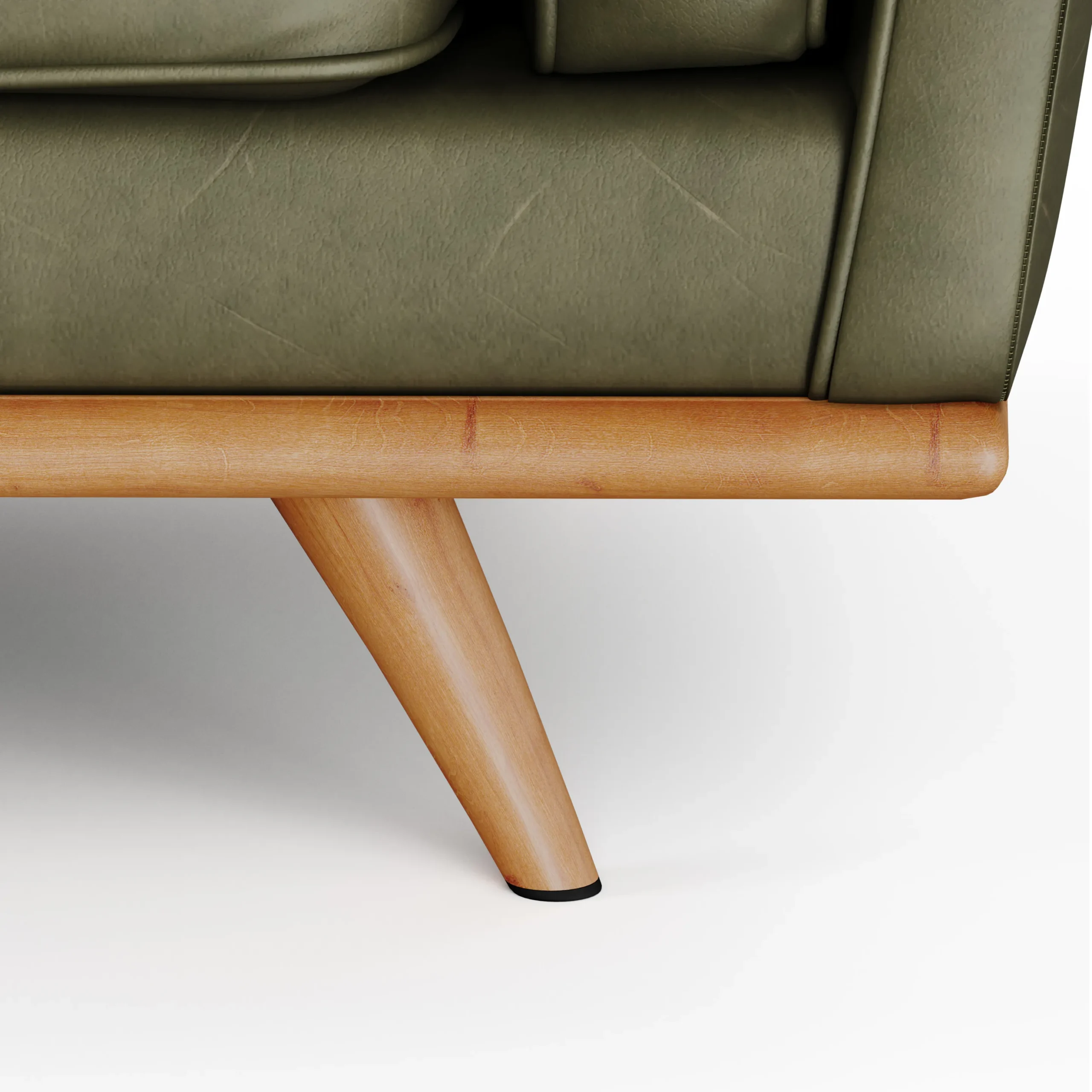 Timber 93_ Leather Corner Sectional - Charme Green - Image 8