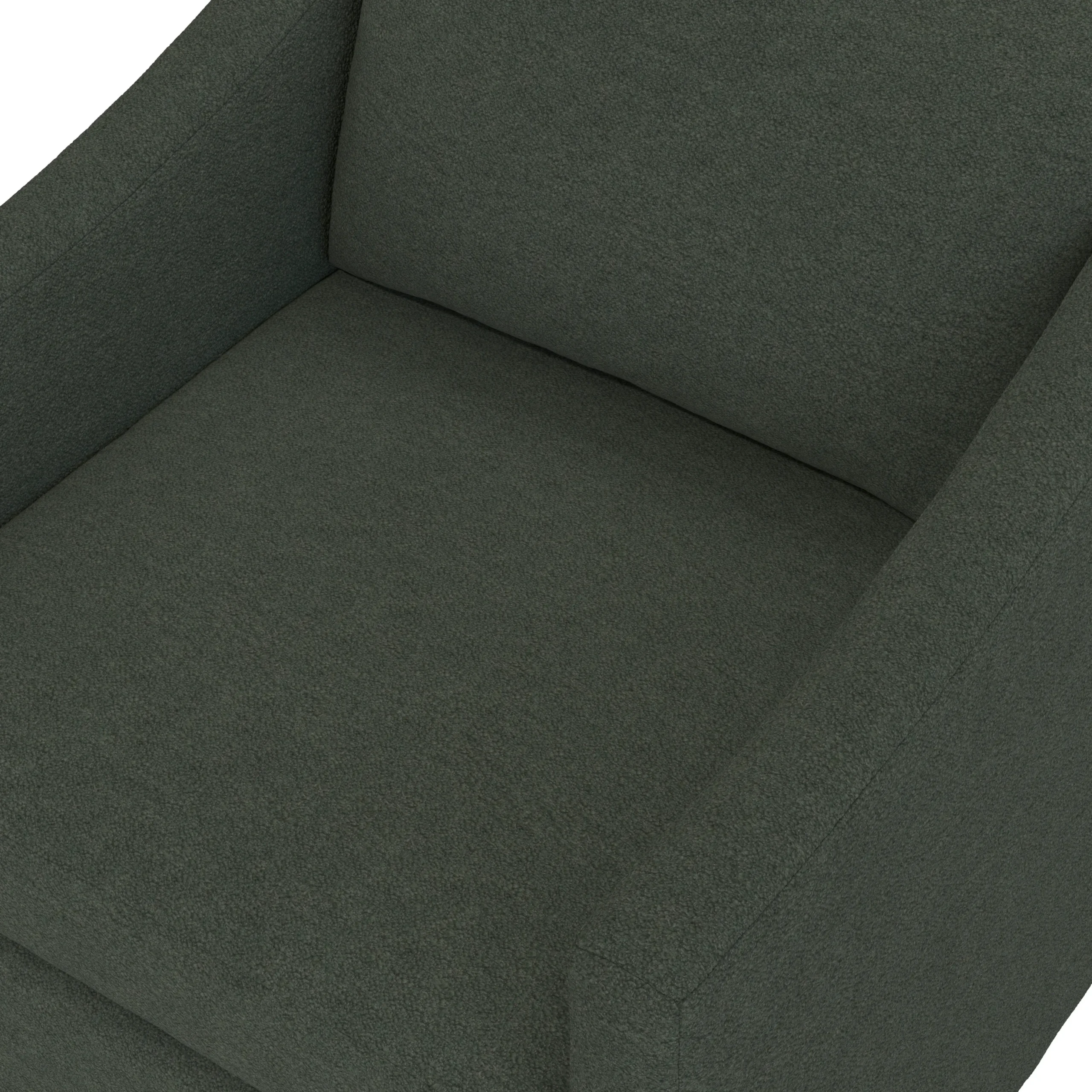 Landry 32.25_ Lounge Chair - Green Wool Bouclé - Image 6