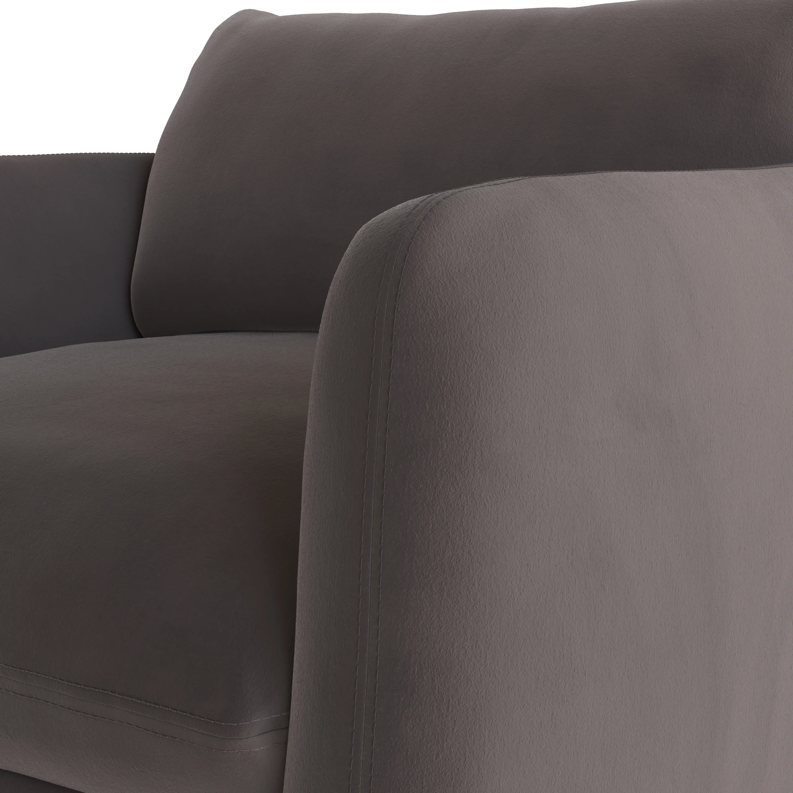 Leigh 42_ Velvet Lounge Chair - Hale Warm Gray - Image 6