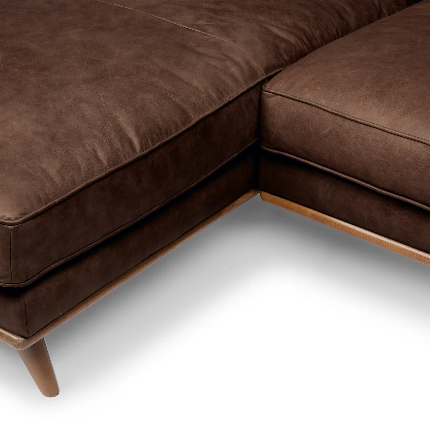 Timber 93_ Leather Left Sectional - Charme Chocolat - Image 8