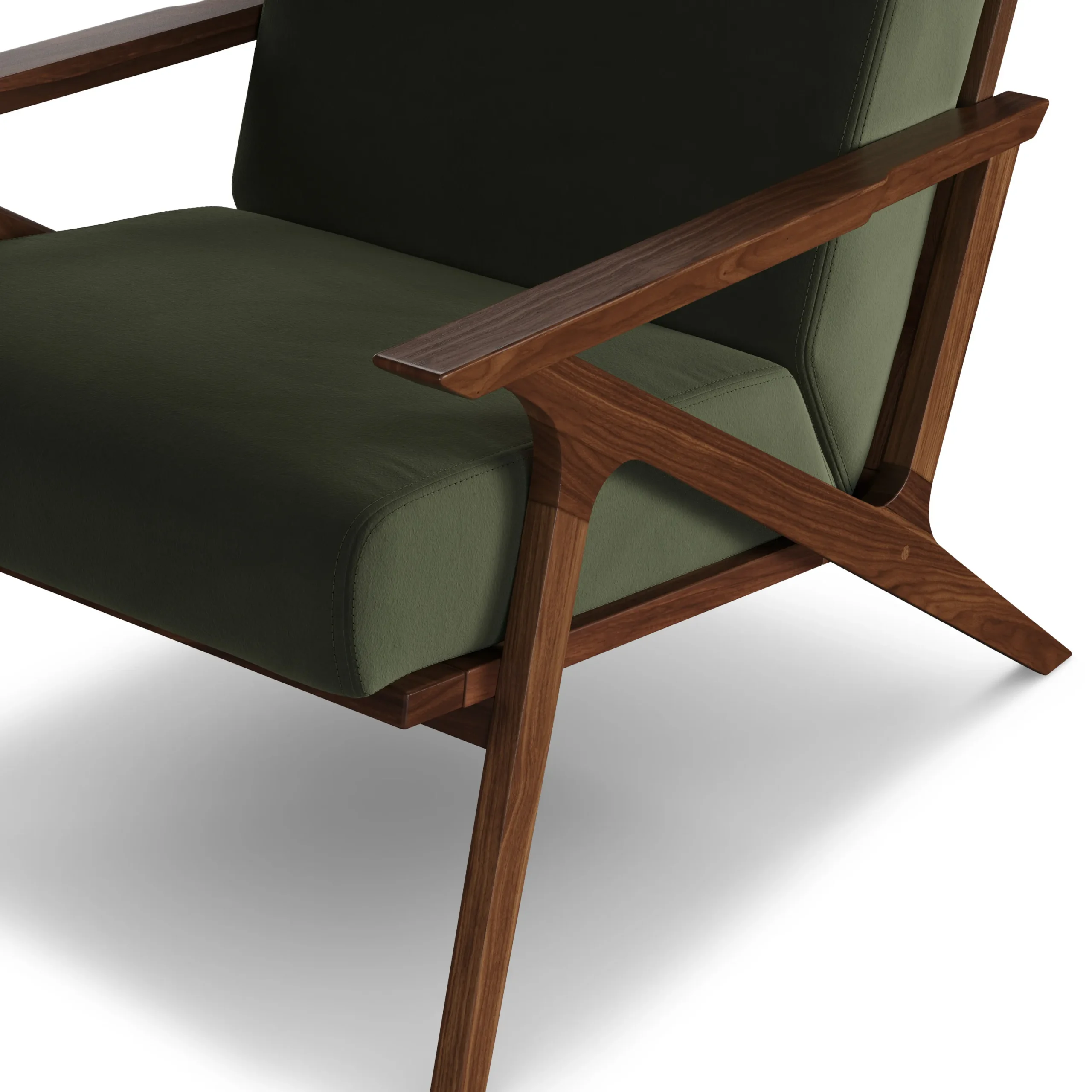 Otio 26_ Velvet Lounge Set - Walnut and Hale Fir Green - Image 10