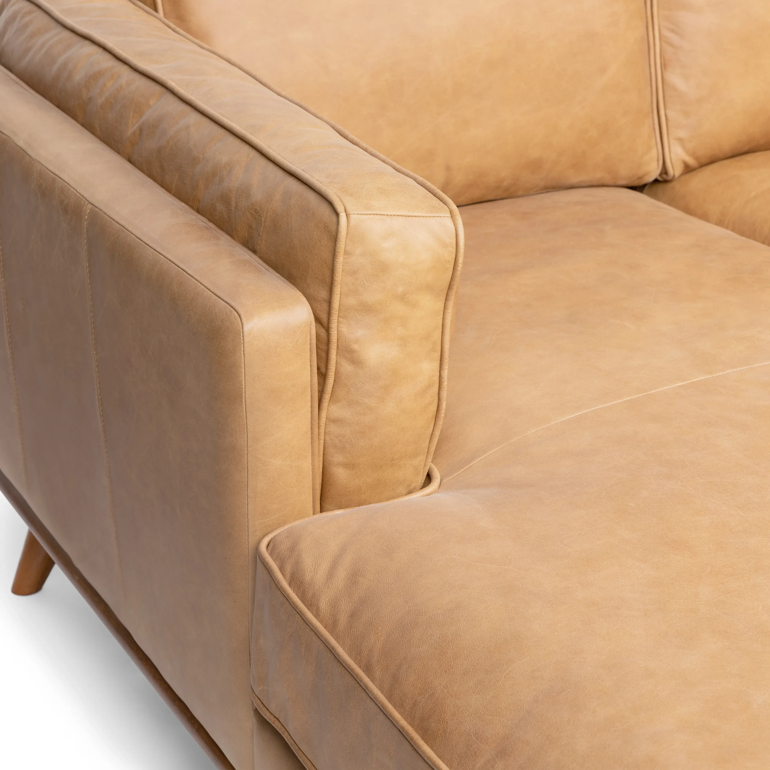 Timber 93_ Leather Left Sectional - Charme Tan - Image 8
