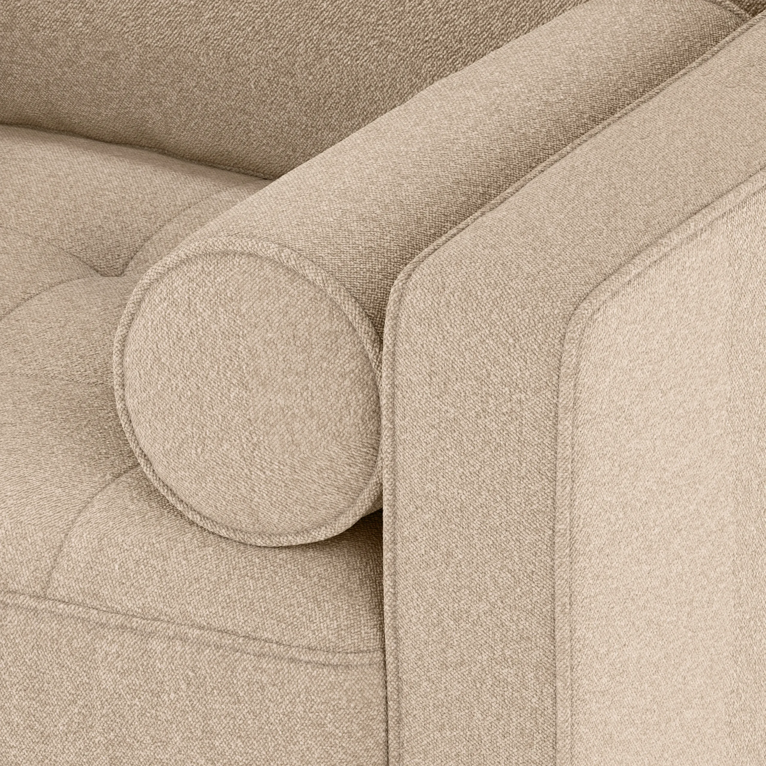 Sven 42_ Tufted Lounge Chair - Ratine Buff - Image 5
