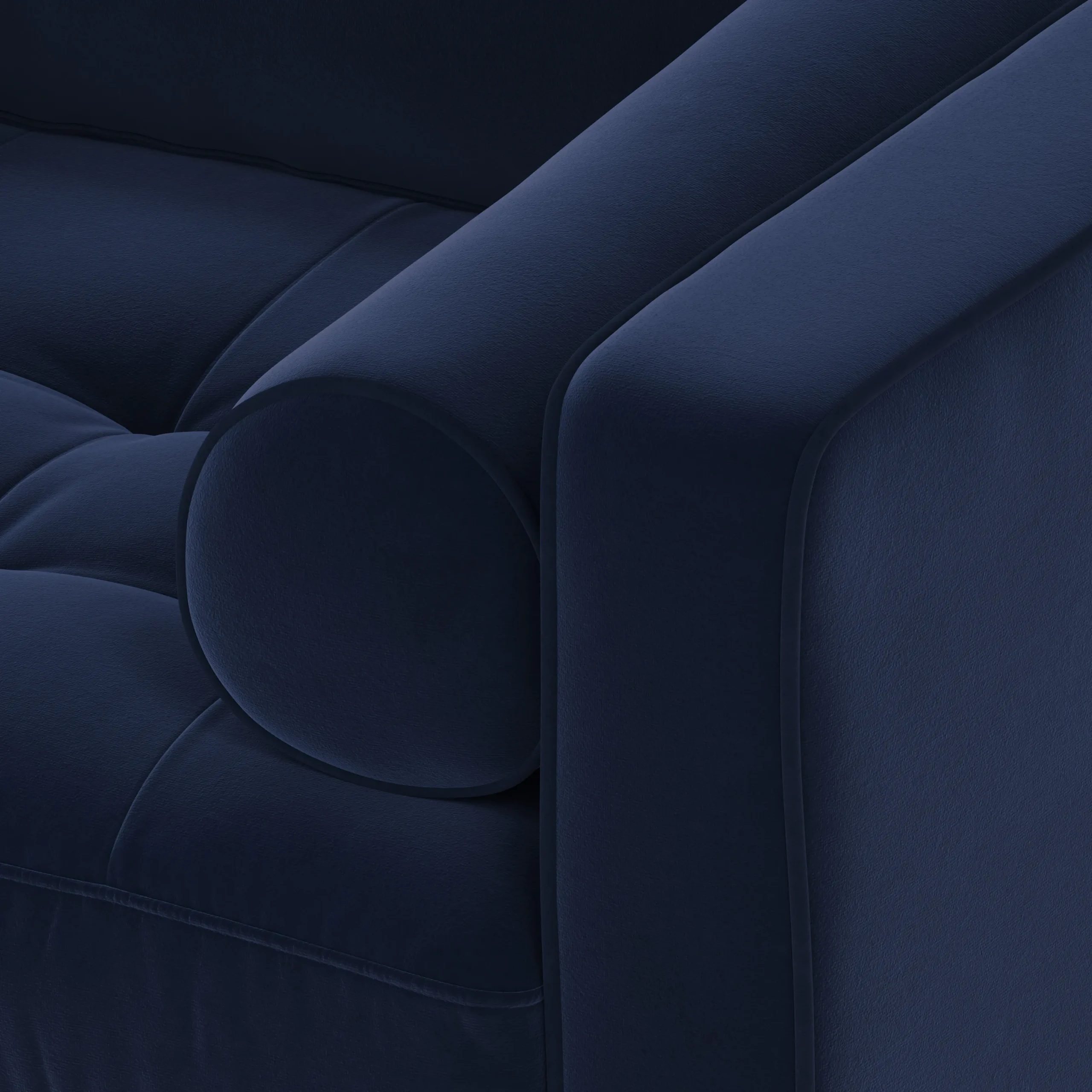 Sven 42_ Tufted Velvet Lounge Chair - Plush Cascadia Blue - Image 5