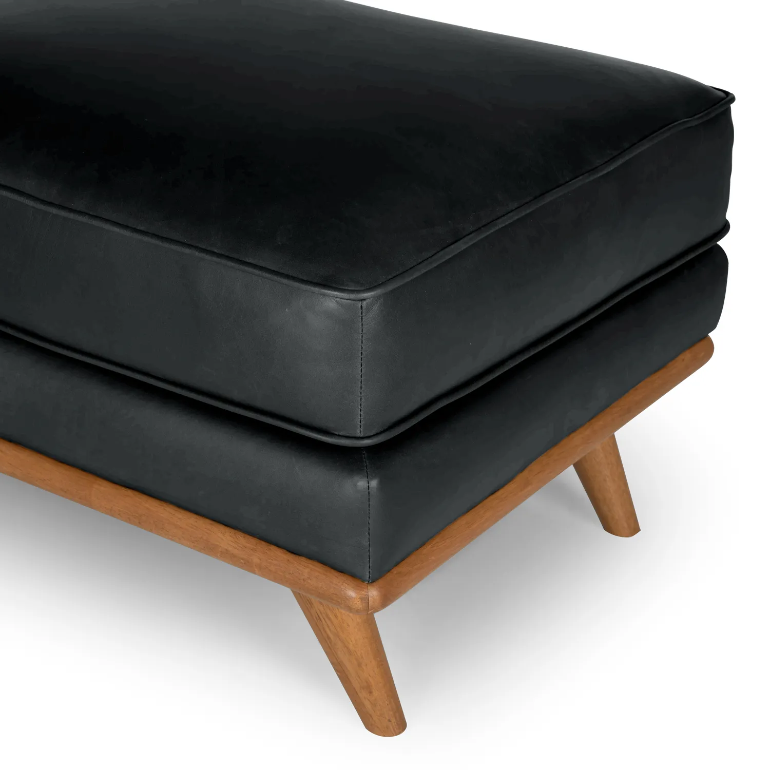 Timber 31_ Leather Ottoman - Charme Black - Image 6