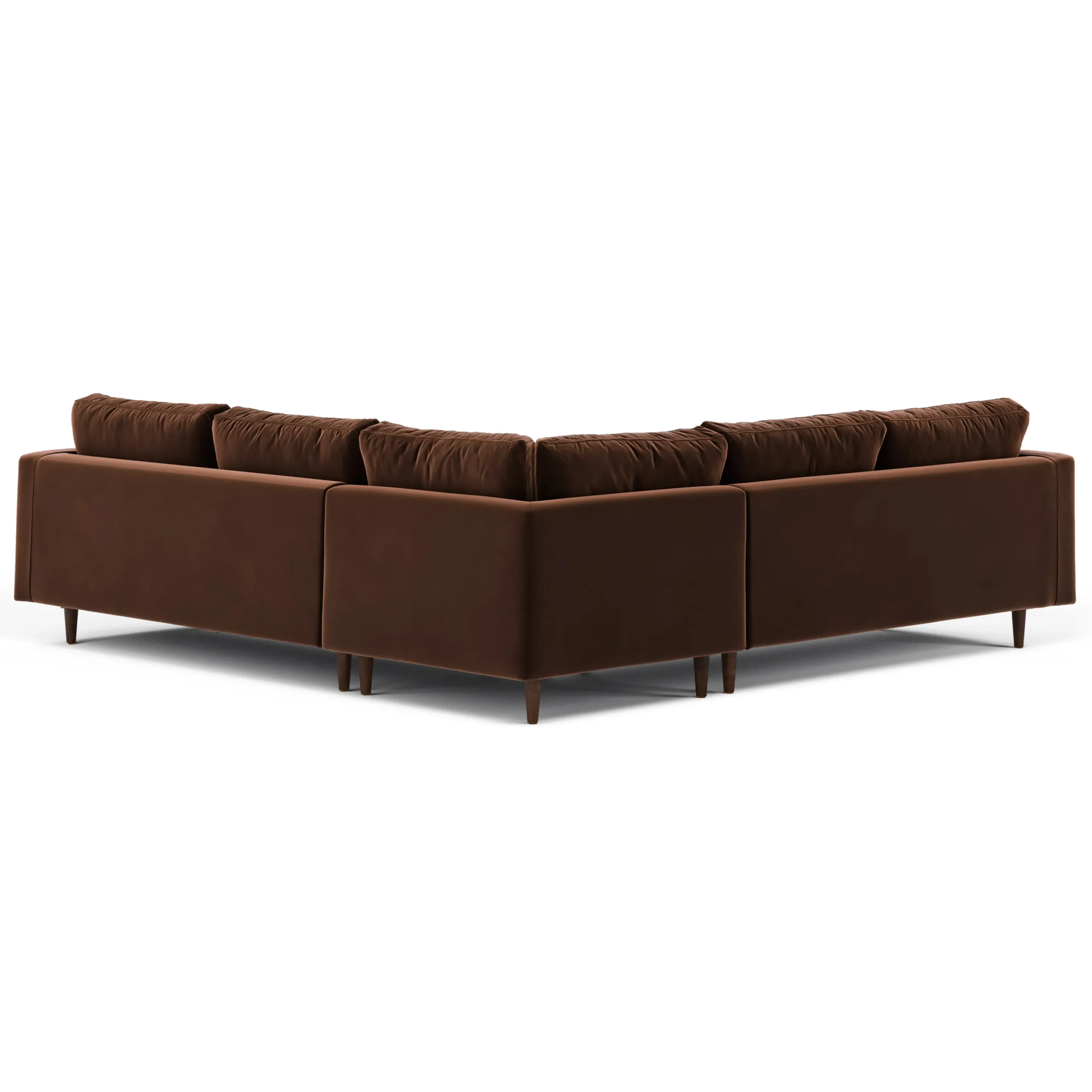 Sven 107_ Tufted Velvet Corner Sectional - Plush Pacific Brown - Image 8