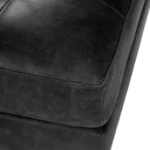 Sven 30_ Leather Ottoman - Oxford Black