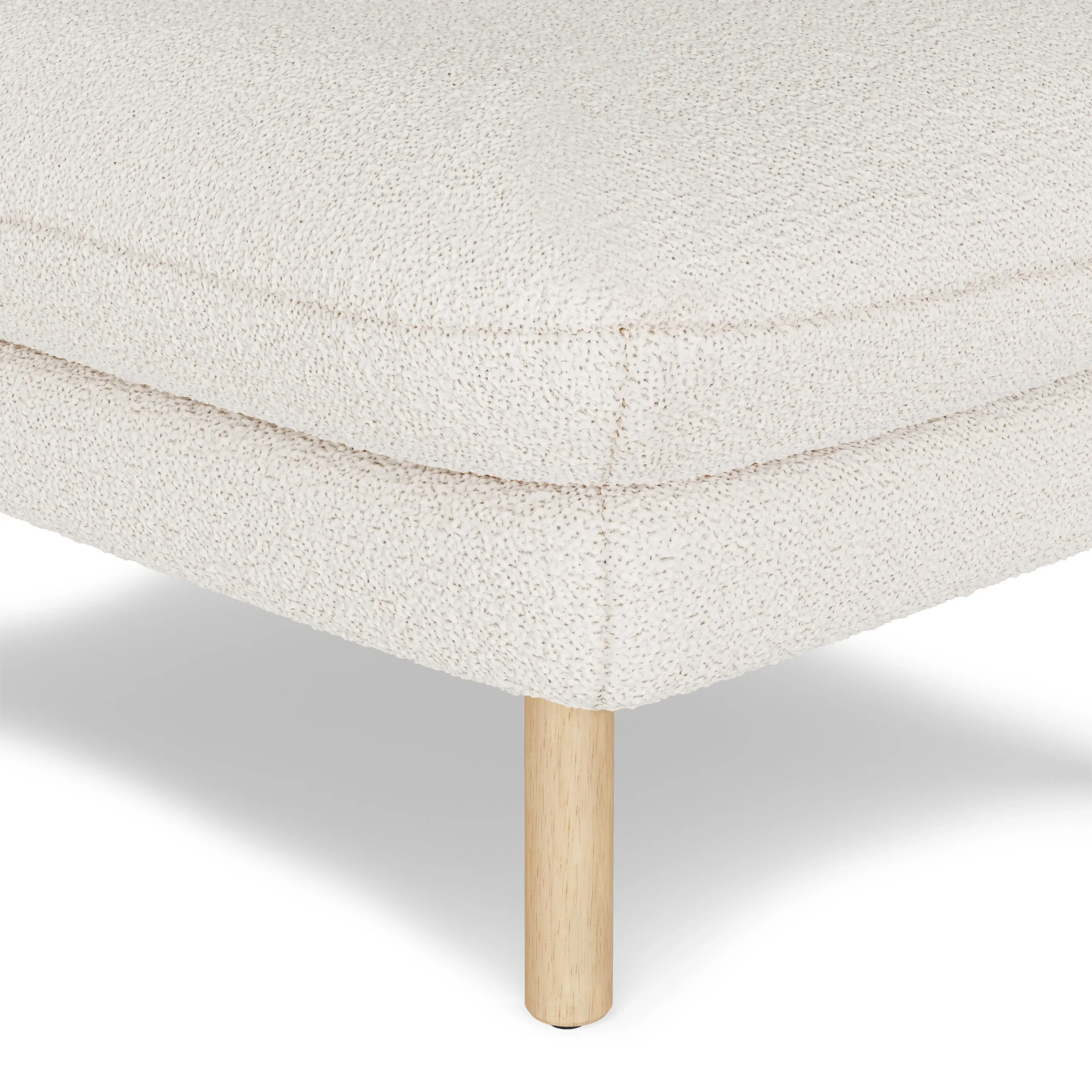 Sanders 35.5_ Ottoman - Ivory Wool Bouclé - Image 5