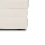 Riley 28_ Ottoman - Ivory Wool Bouclé