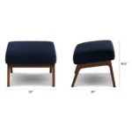 Otio 22_ Velvet Ottoman - Walnut and Hale Ink