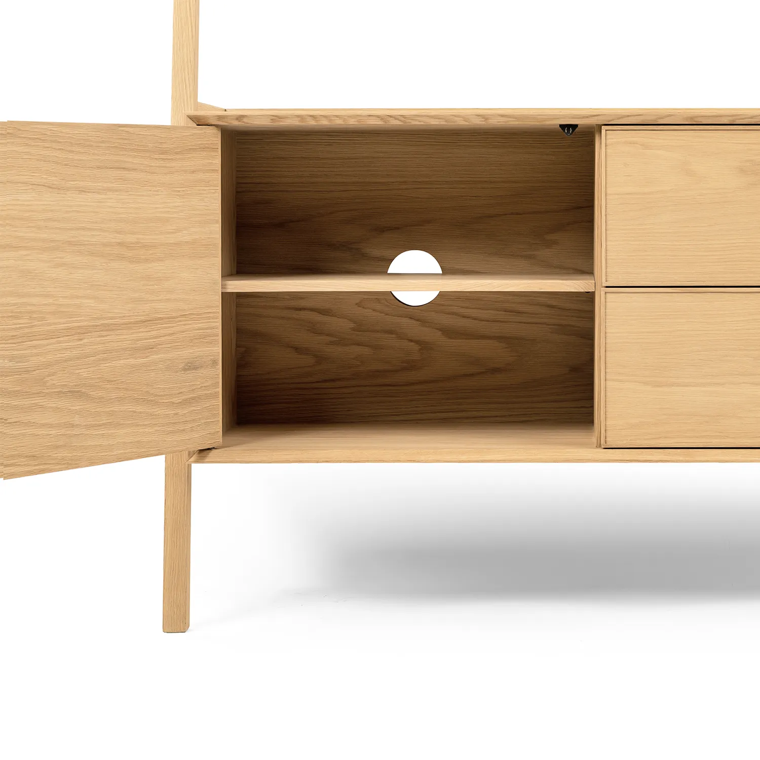Fantol 51.5_ Shelving Unit with Storage - Natural Oak - Image 8