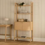 Krossa 31.5_ Shelving Unit with Storage - White Oak
