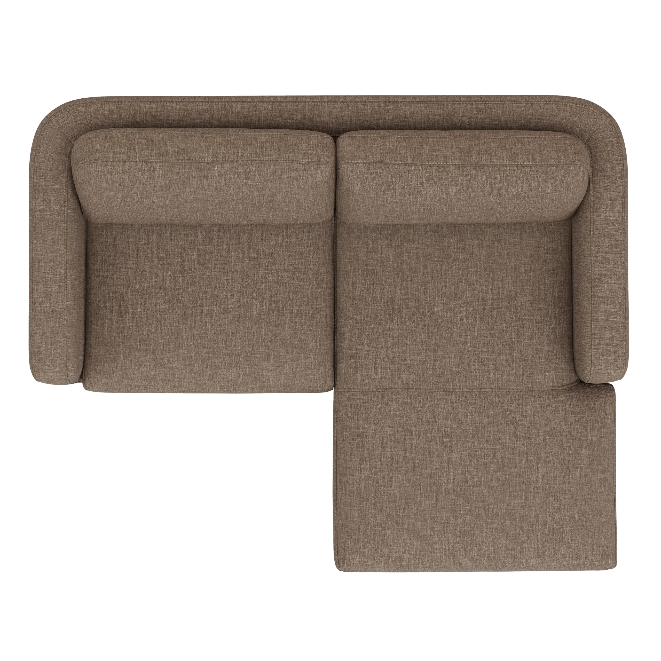 Vati 80_ Right Storage Sectional - Natural Oak and Buckler Brown - Image 4