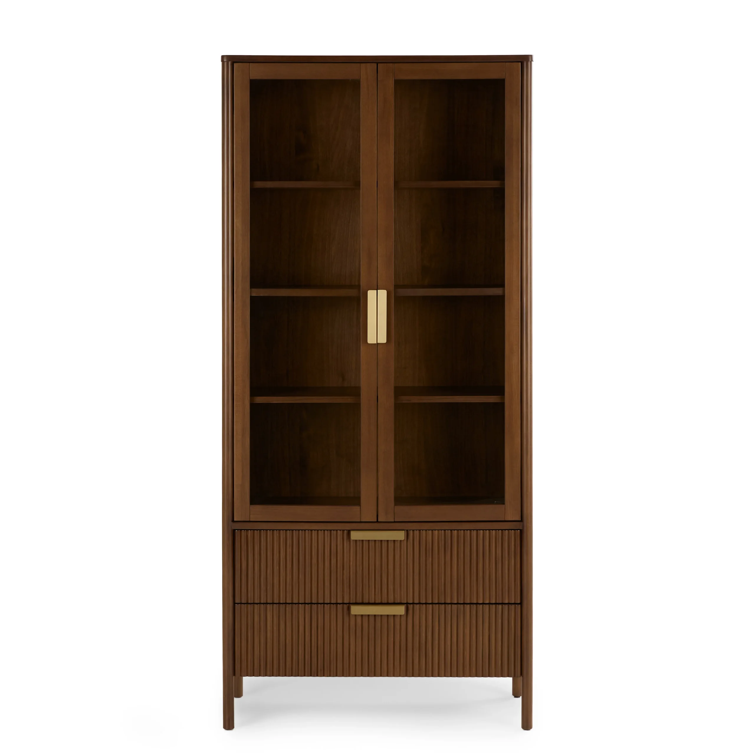 Liv 35.25_ Glass Cabinet - Walnut - Image 8