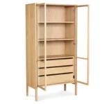 Mysen 35.5_ Glass Cabinet - Natural Oak