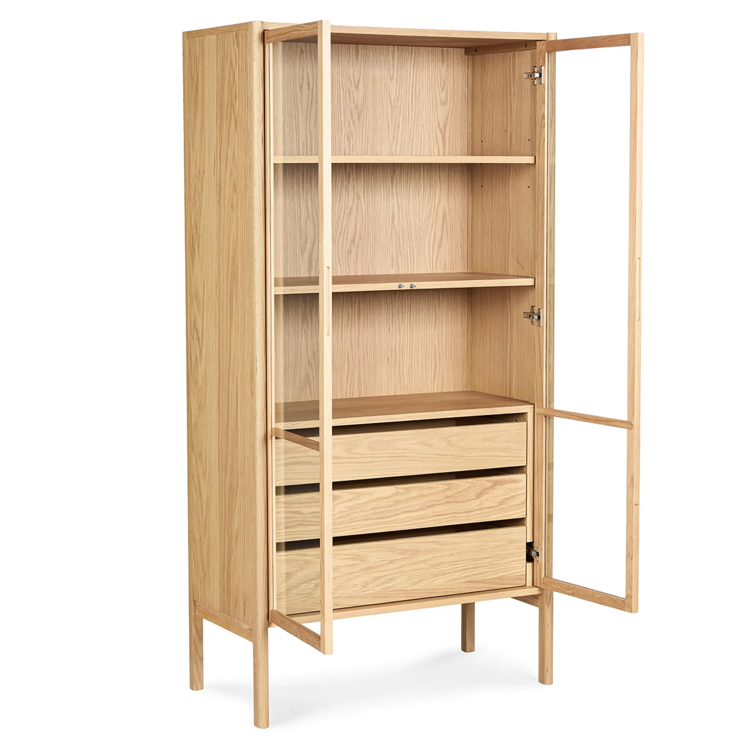 Mysen 35.5_ Glass Cabinet - Natural Oak - Image 8