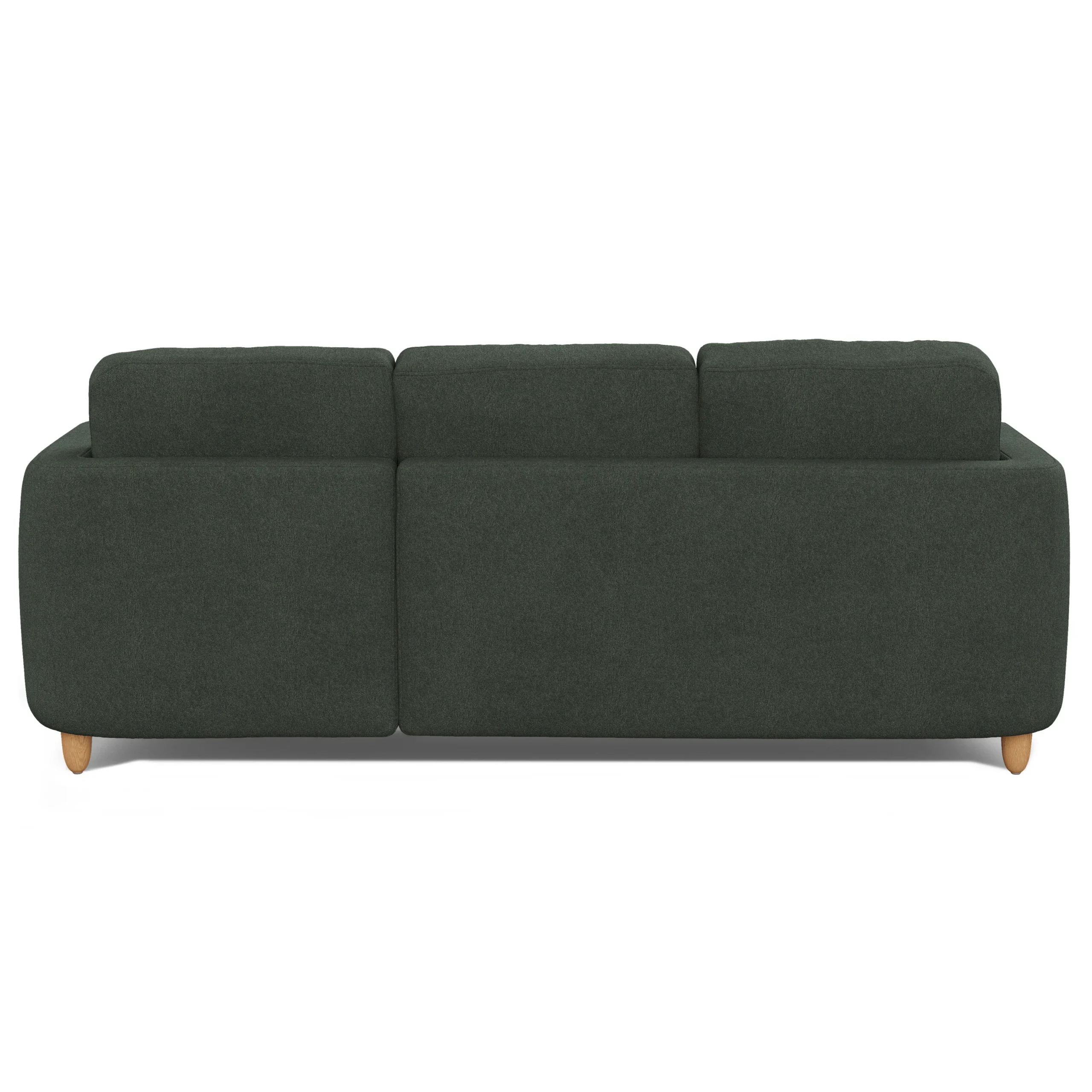 Vati 90.5_ Left Storage Sectional - Natural Oak and Green Wool Bouclé - Image 4