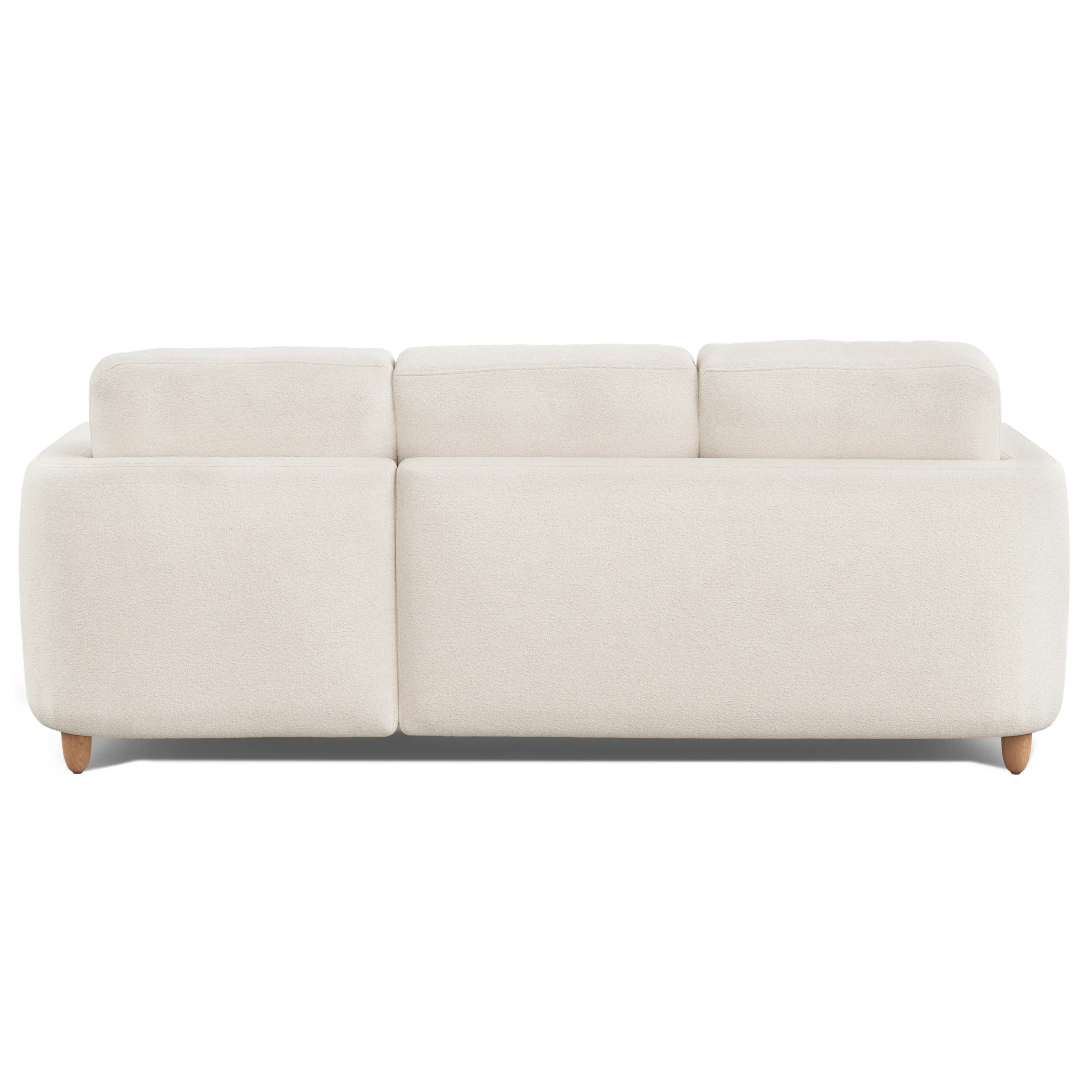 Vati 90.5_ Left Storage Sectional - Natural Oak and Ivory Wool Bouclé - Image 4