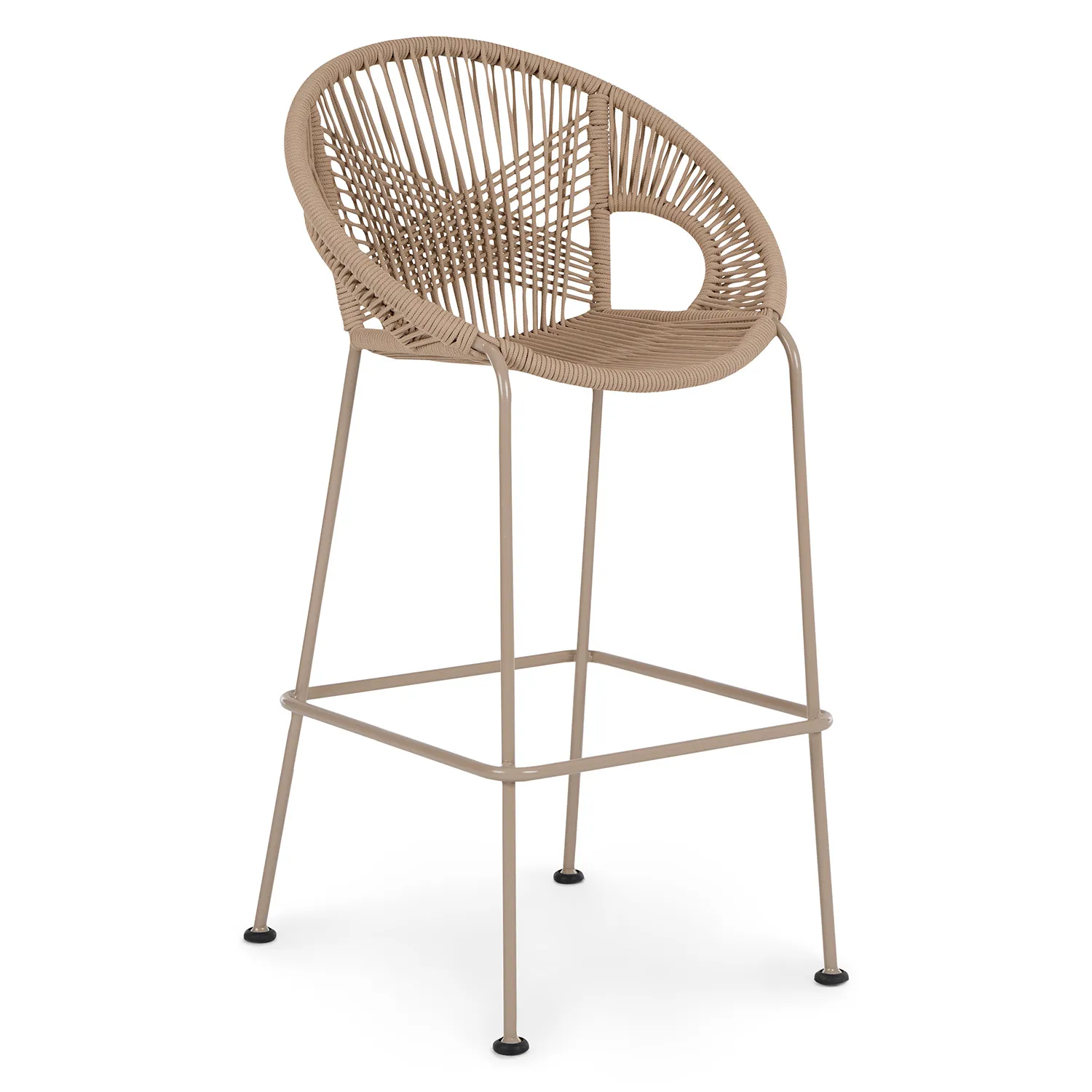 Kasiko Outdoor Bar Stool - White Pepper - Image 9