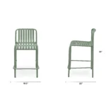 Sarek Outdoor Stackable Counter Stool - Khaki Green