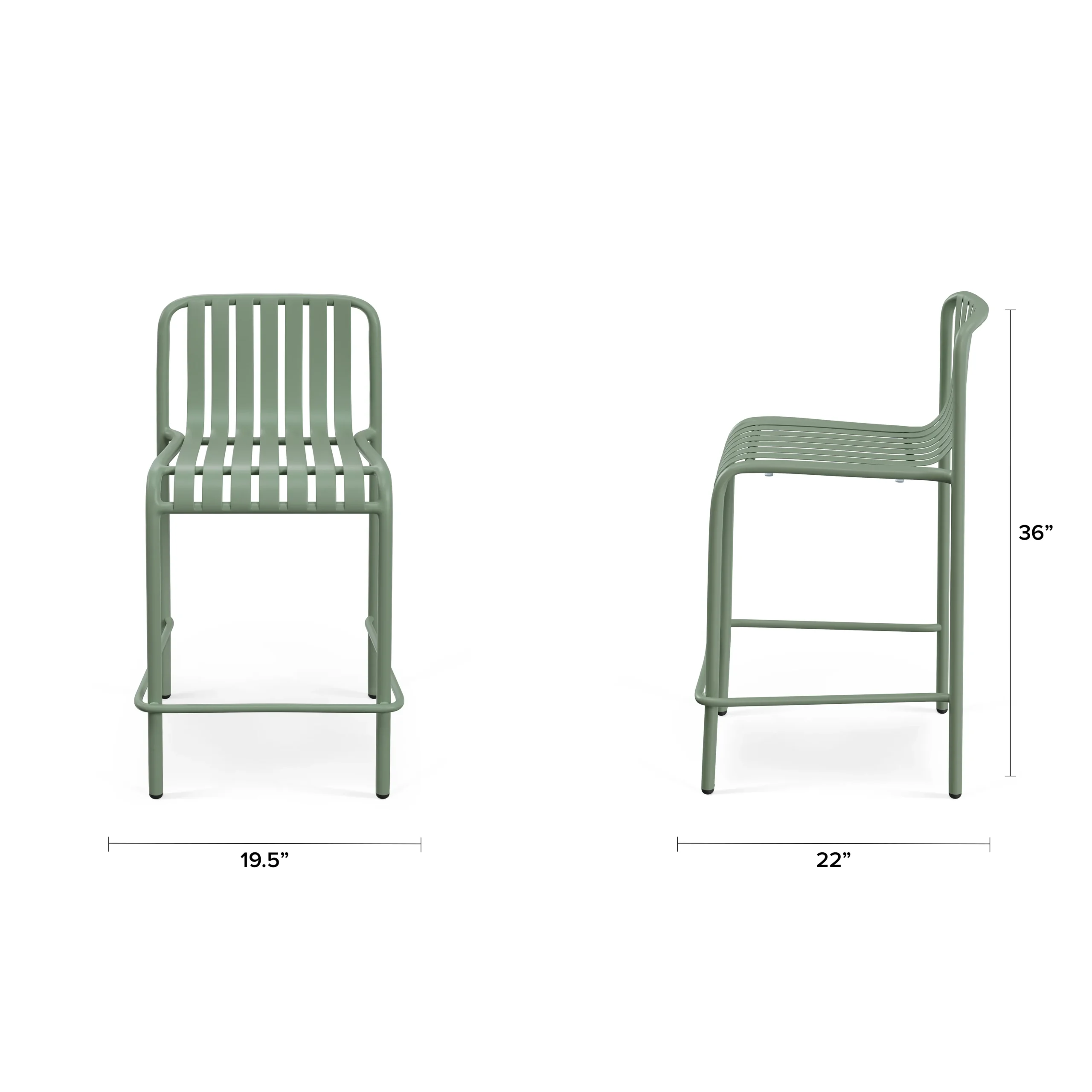 Sarek Outdoor Stackable Counter Stool - Khaki Green - Image 8