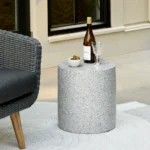 Solina Outdoor Stool - Gray Terrazzo